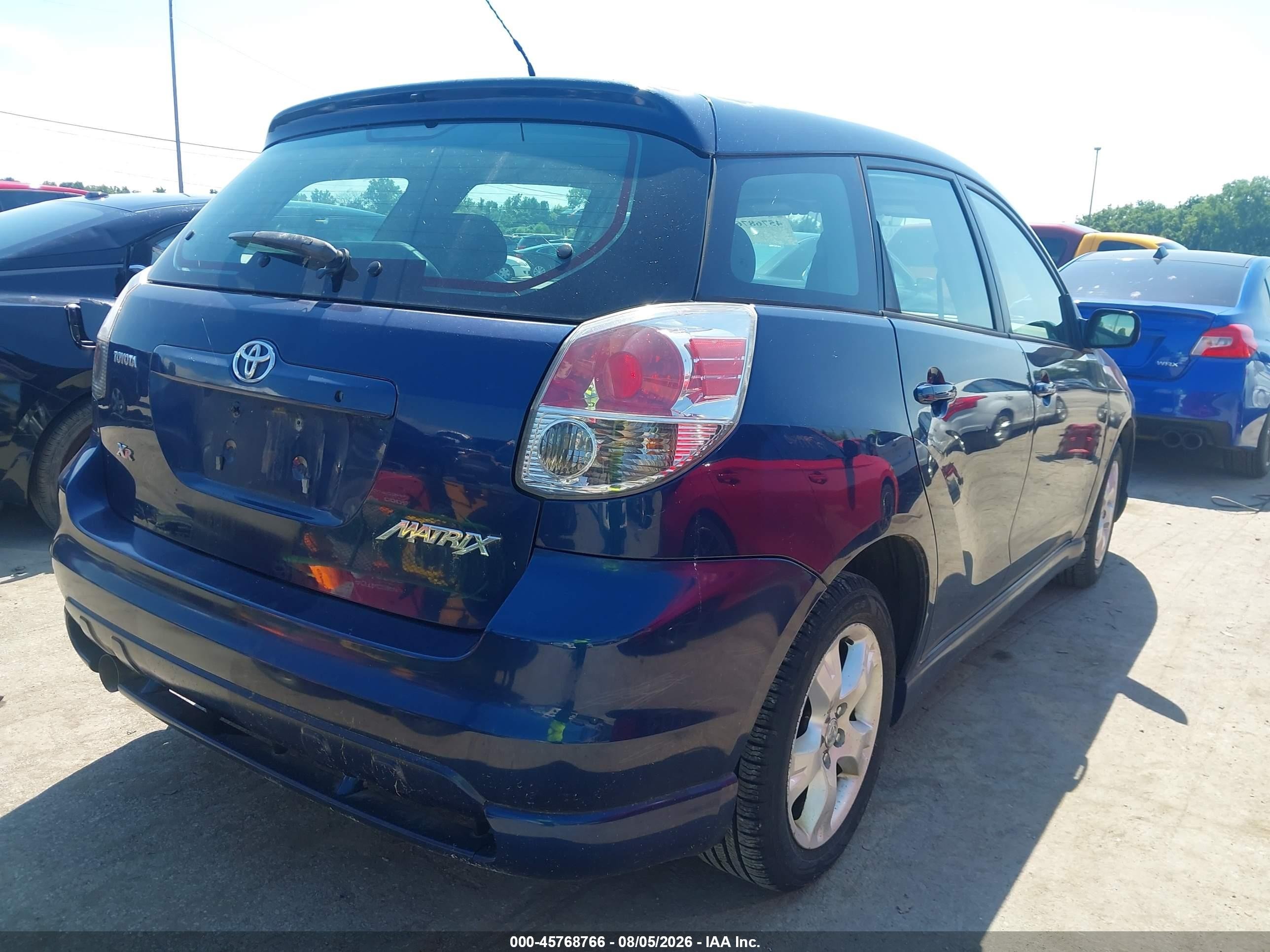2008 Toyota Matrix Xr Blue vin: 2T1KR32EX8C710999