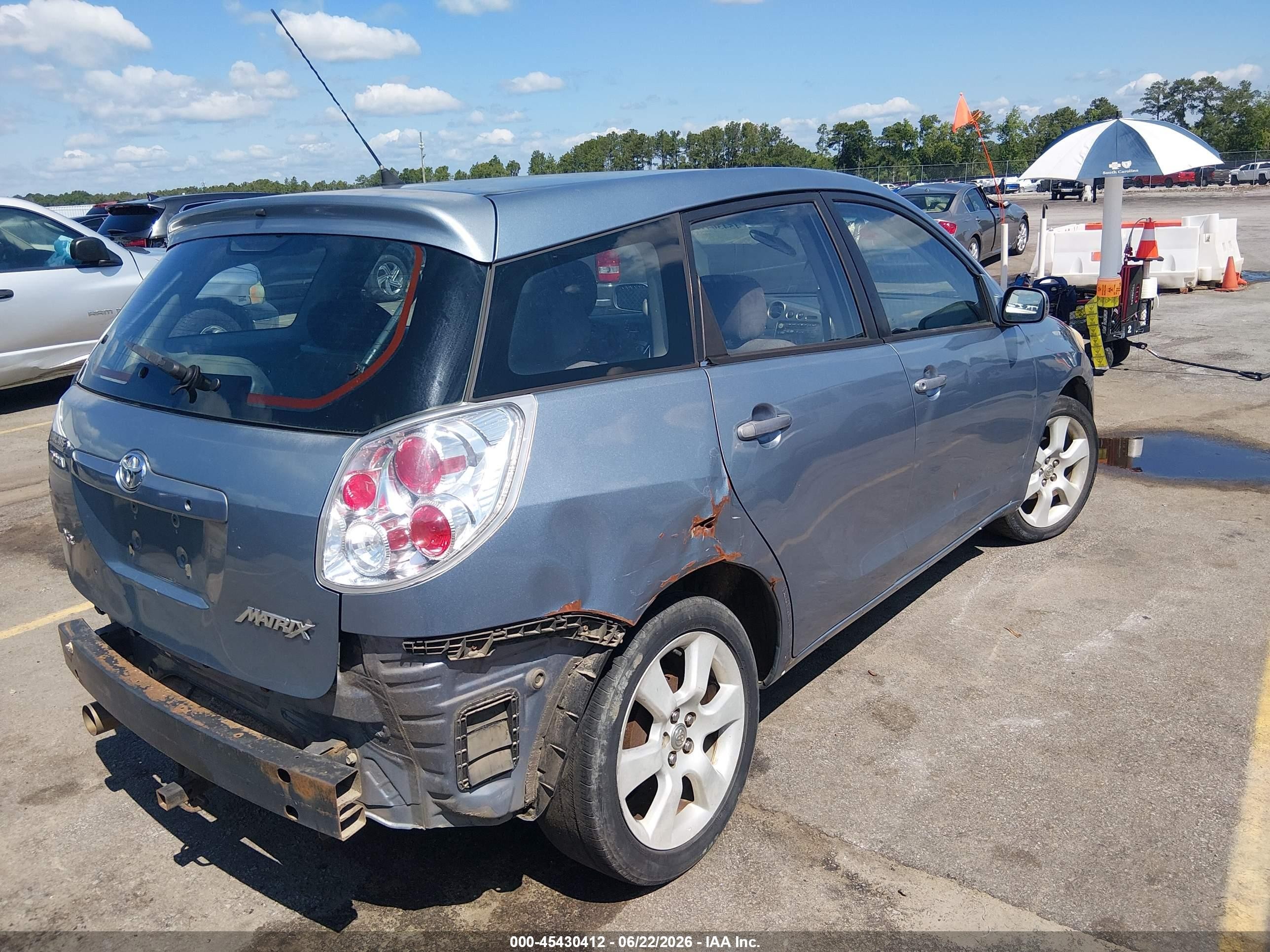 2004 Toyota Matrix Xr Blue vin: 2T1KR38E64C236308