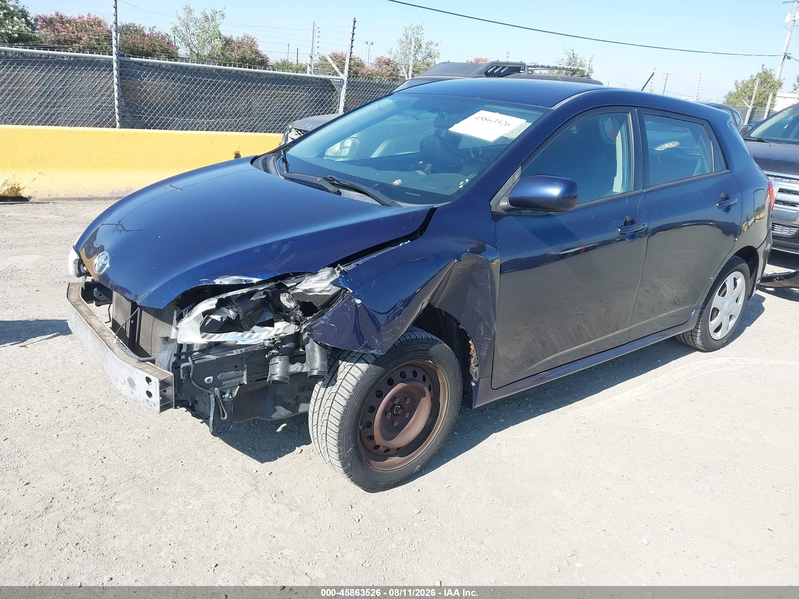 2009 Toyota Matrix   Синий vin: 2T1KU40E09C129715
