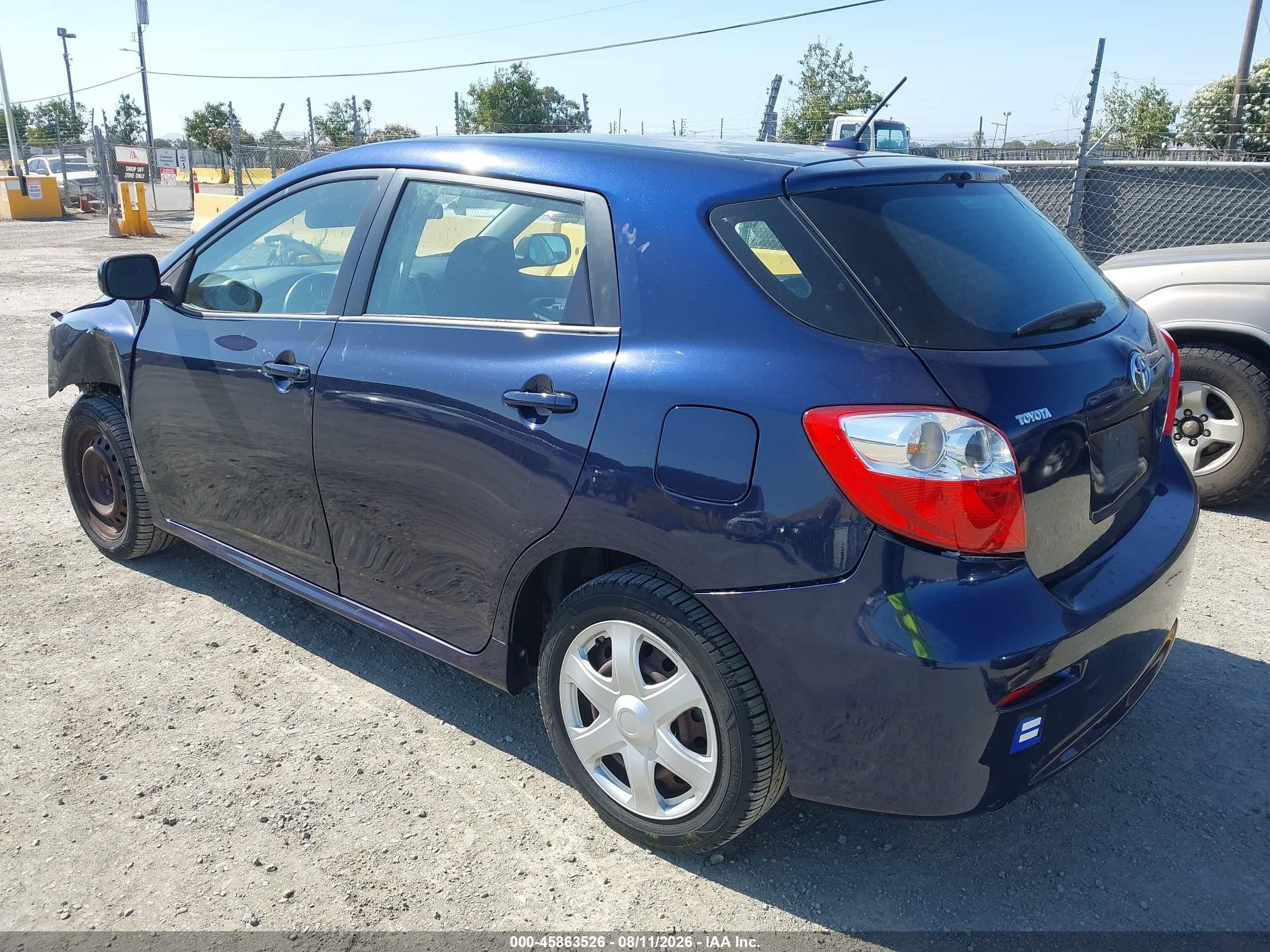 2009 Toyota Matrix   Синий vin: 2T1KU40E09C129715
