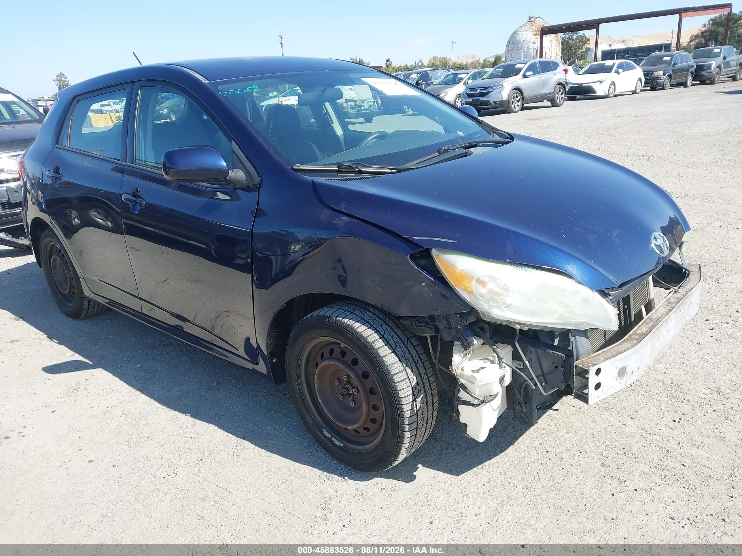2009 Toyota Matrix   Синий vin: 2T1KU40E09C129715