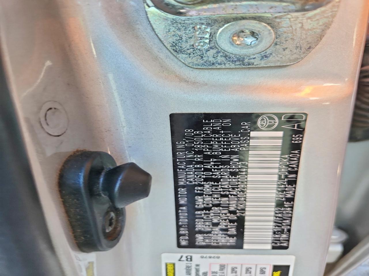 2009 Toyota Matrix Base Silver vin: 2T1KU40E29C004473