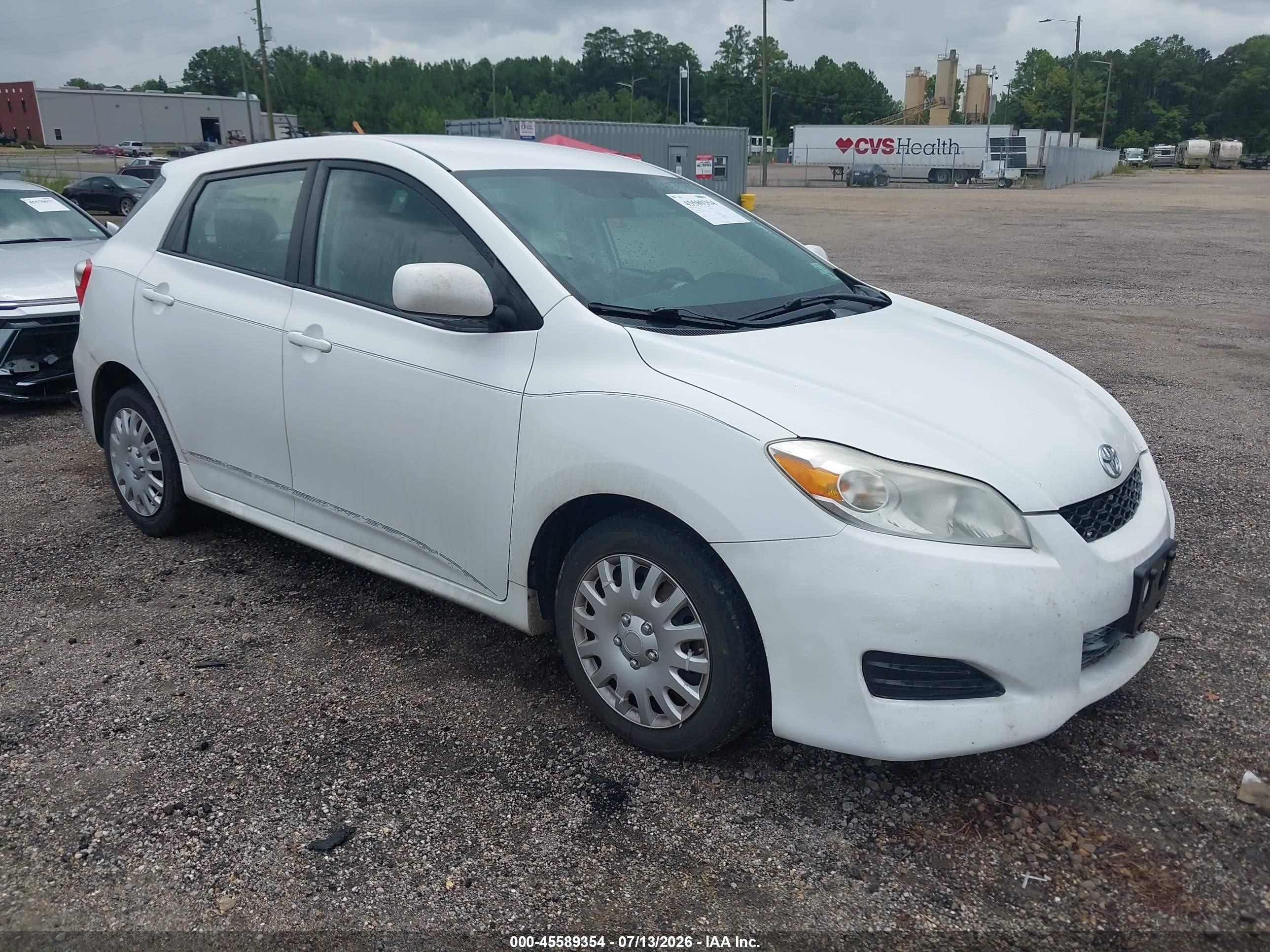 2009 Toyota Matrix   Белый vin: 2T1KU40E39C137842
