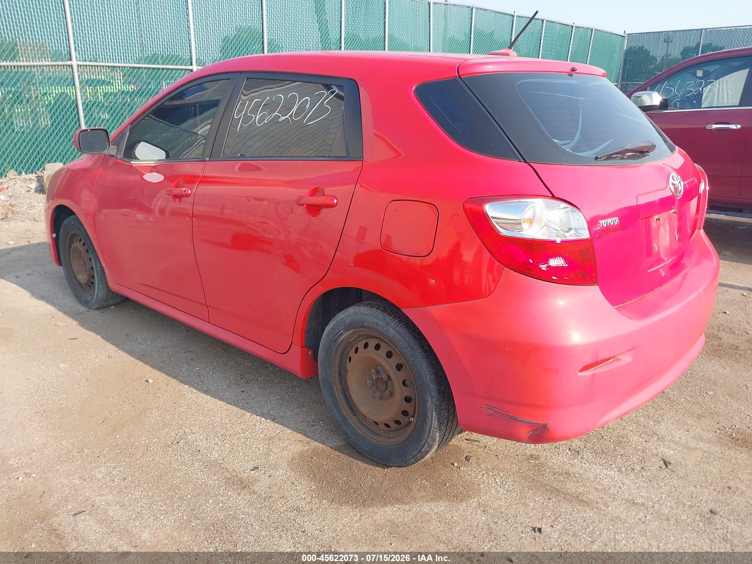 2009 Toyota Matrix   Red vin: 2T1KU40E49C166718