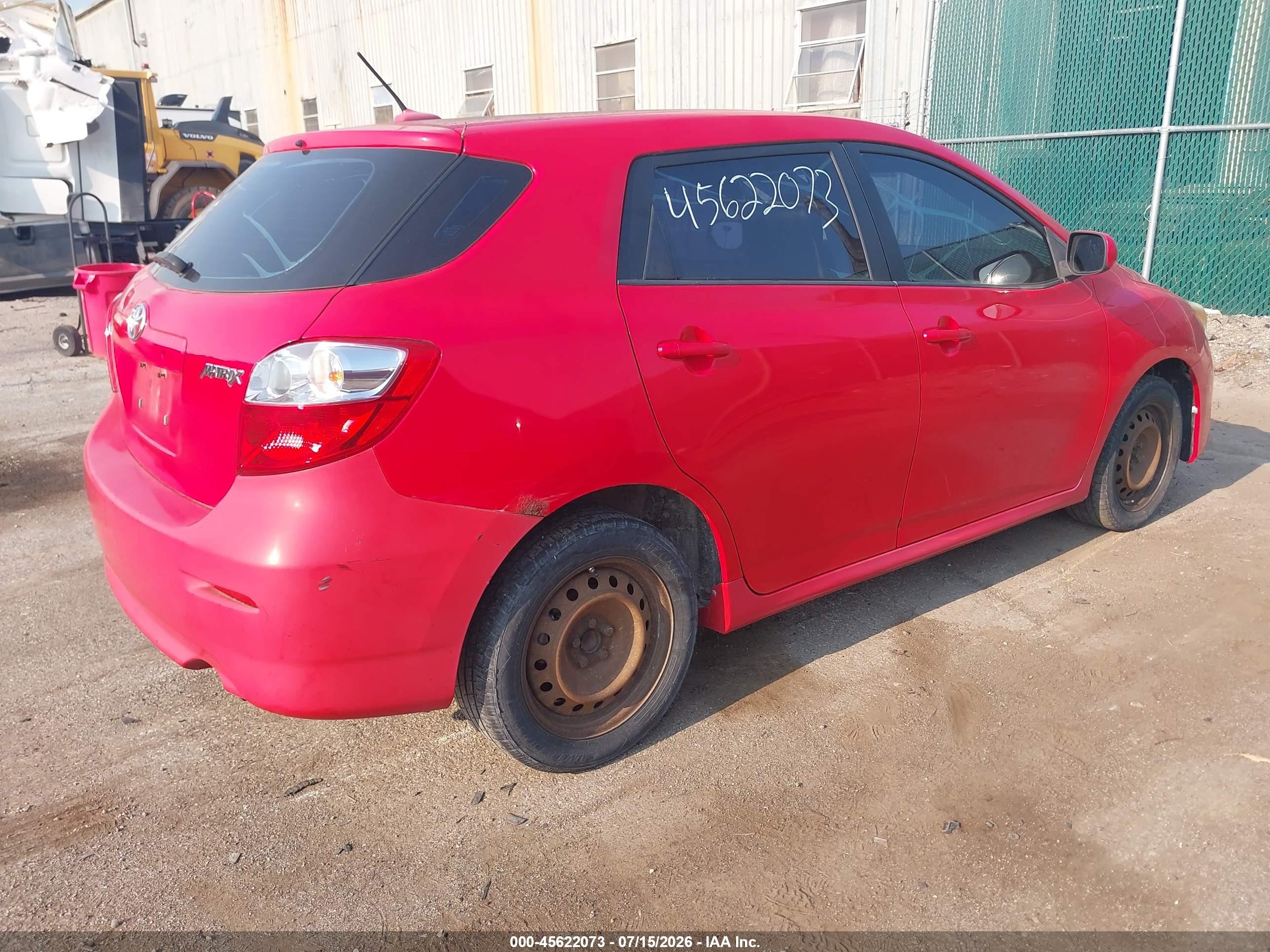 2009 Toyota Matrix   Red vin: 2T1KU40E49C166718