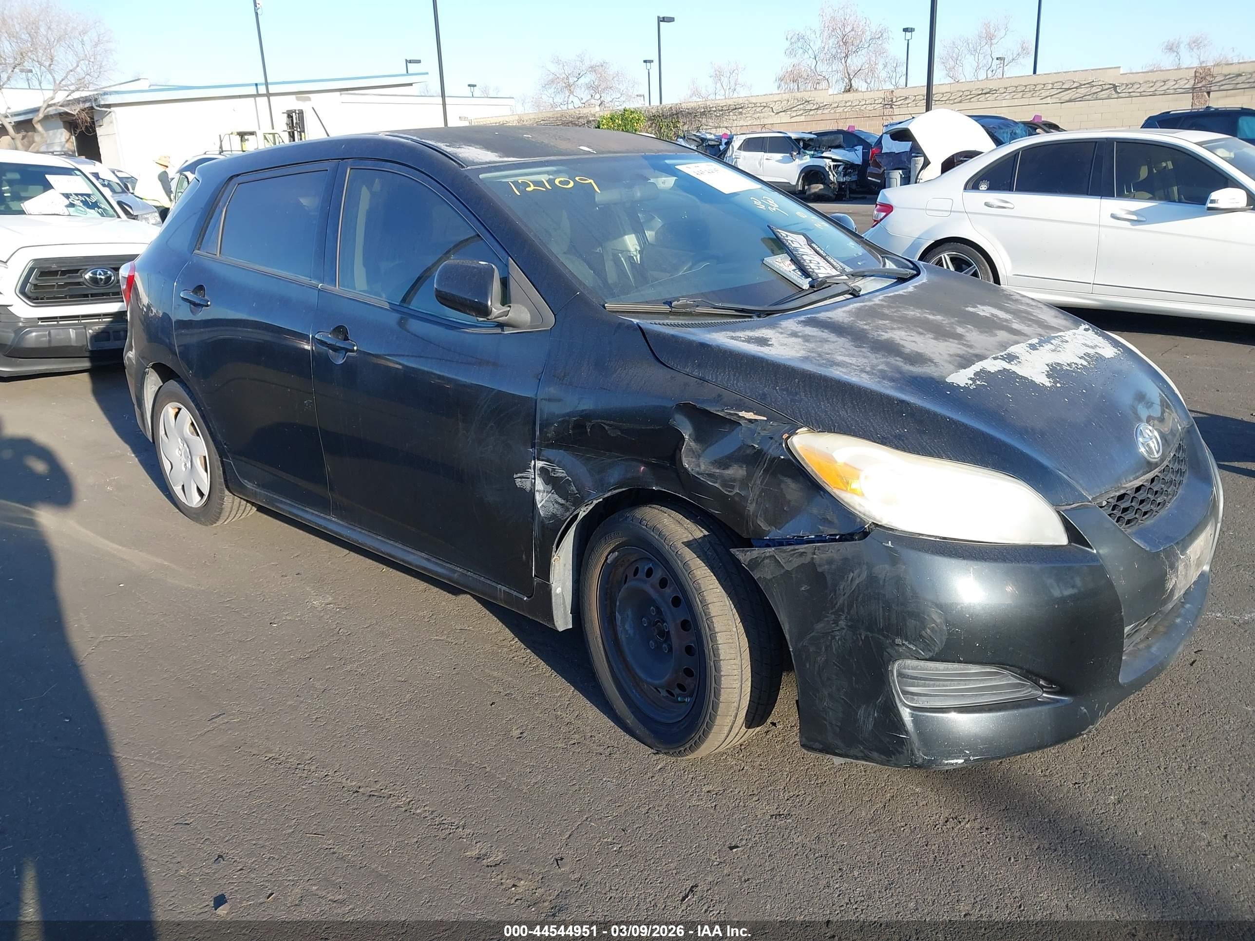 2009 Toyota Matrix   Black vin: 2T1KU40E59C038181