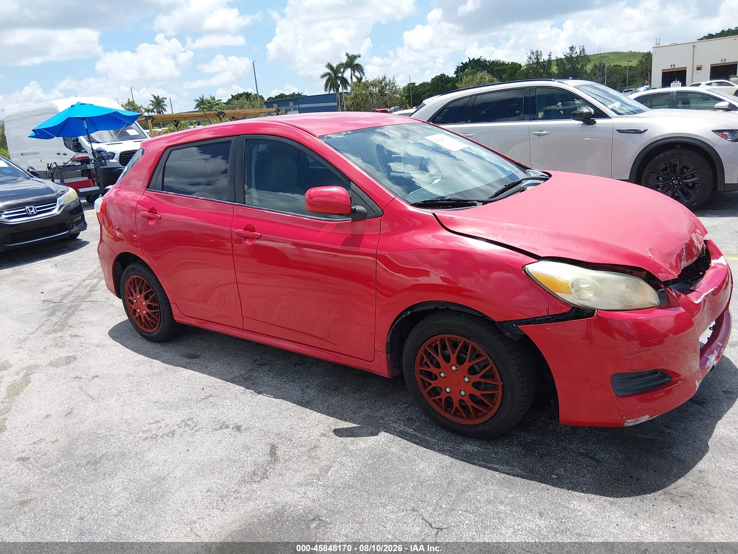 2009 Toyota Matrix   Красный vin: 2T1KU40E99C071040