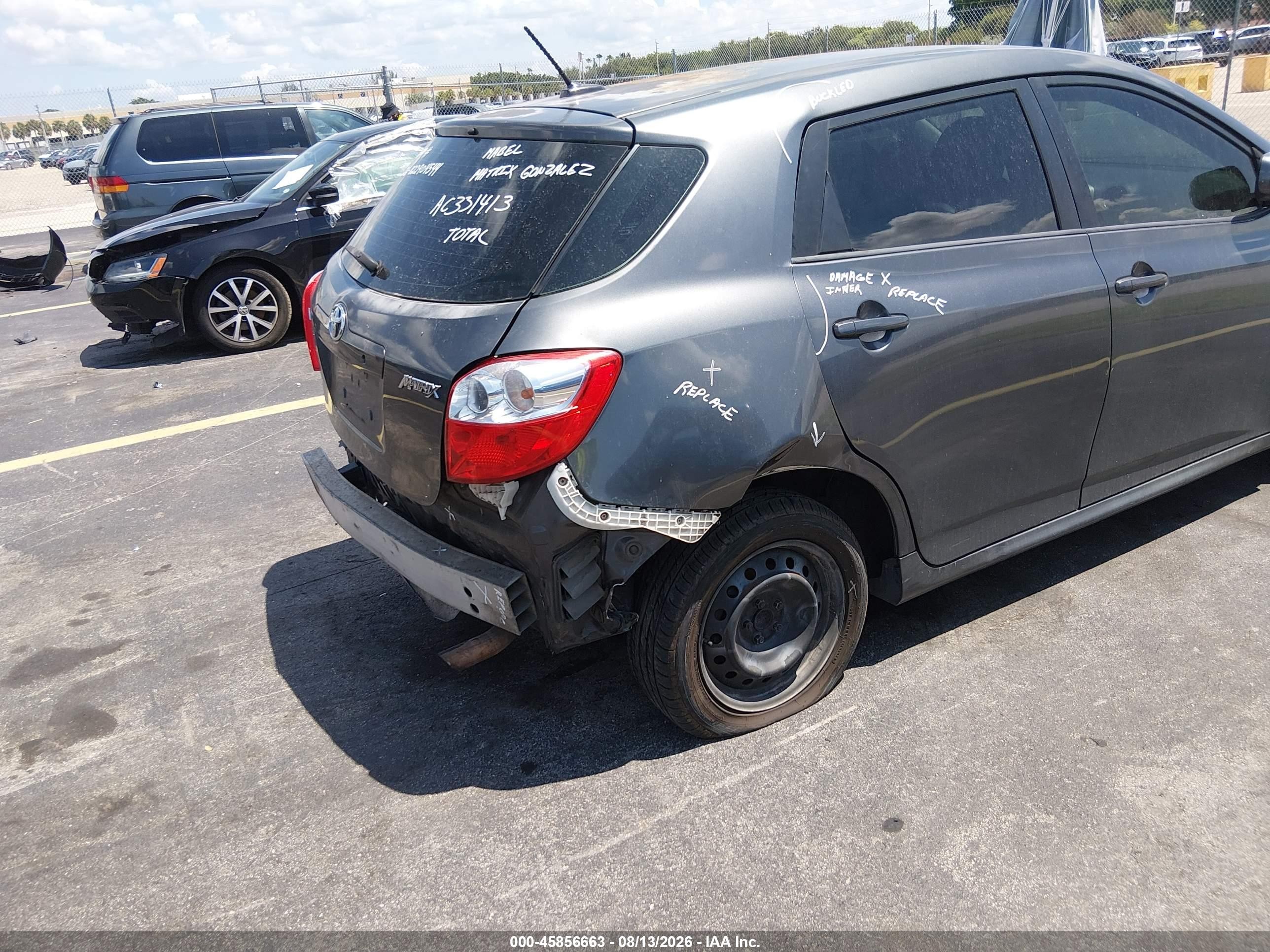 2010 Toyota Matrix   Gray vin: 2T1KU4EE1AC331413