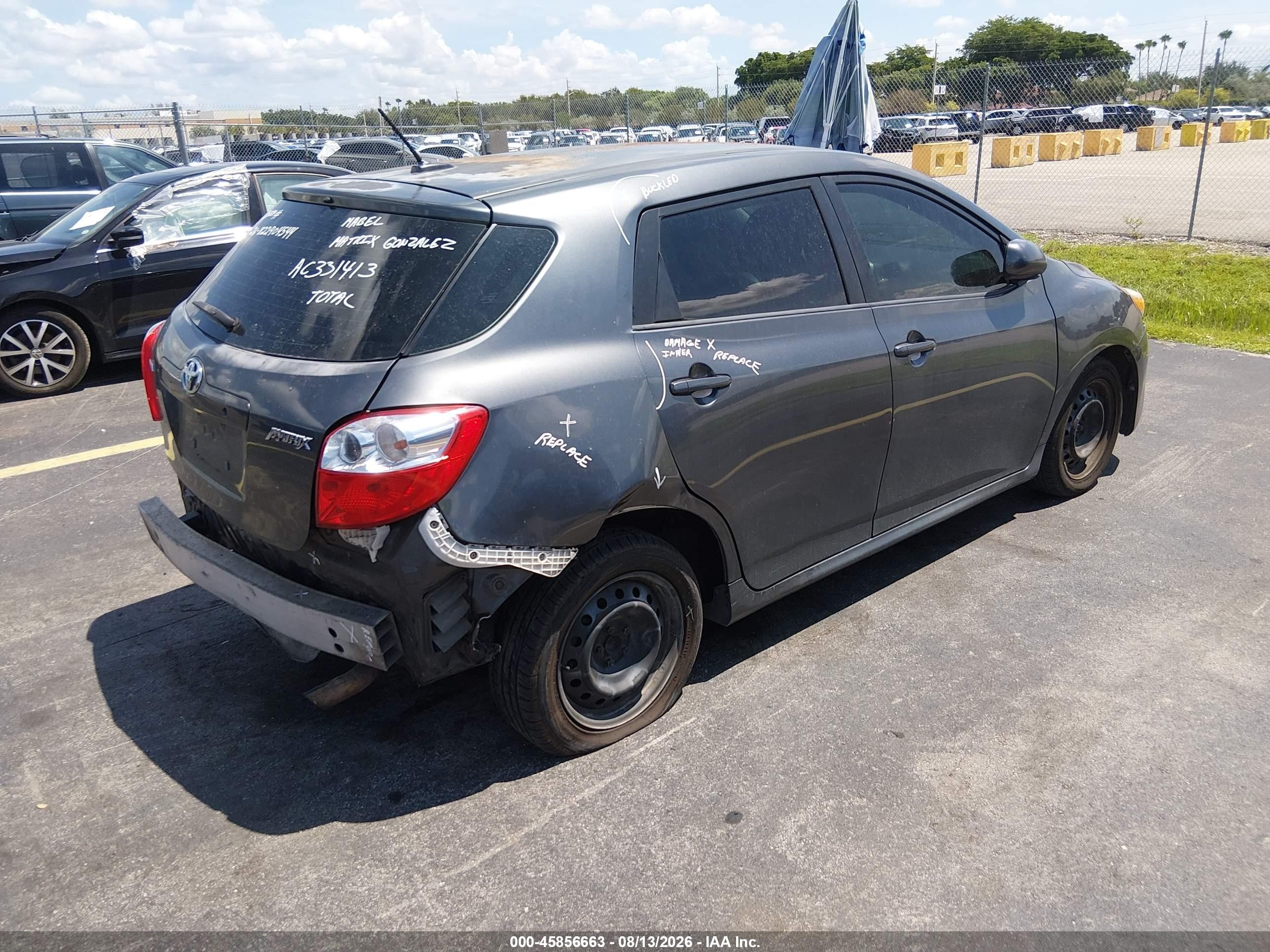 2010 Toyota Matrix   Gray vin: 2T1KU4EE1AC331413