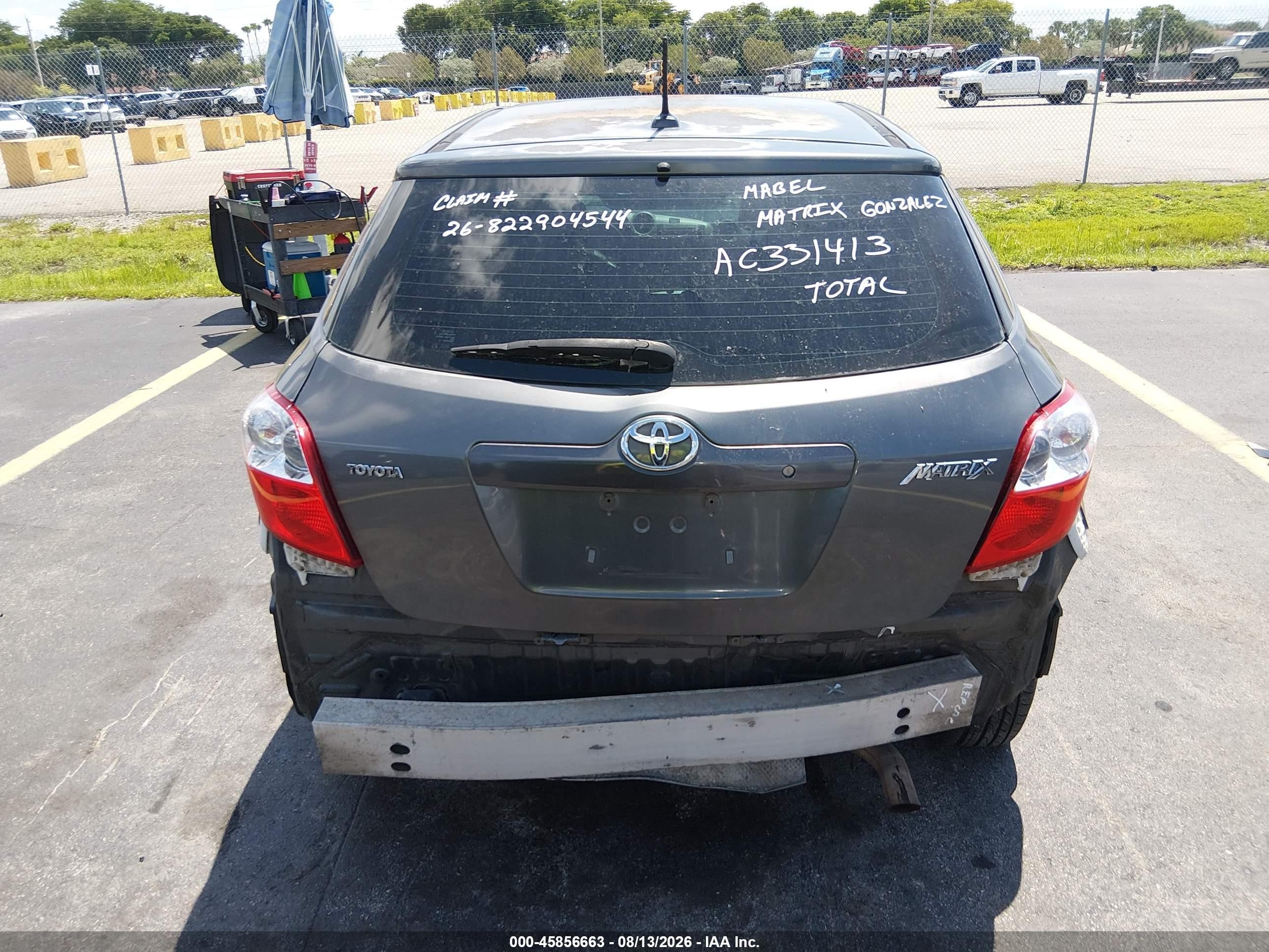 2010 Toyota Matrix   Gray vin: 2T1KU4EE1AC331413