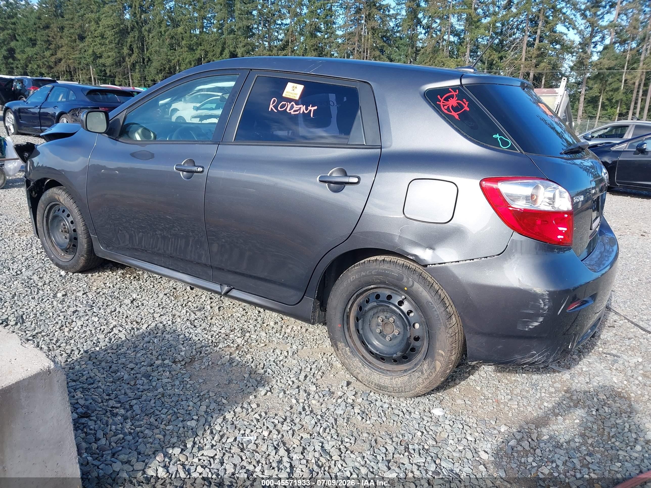 2010 Toyota Matrix   Gray vin: 2T1KU4EE4AC385501