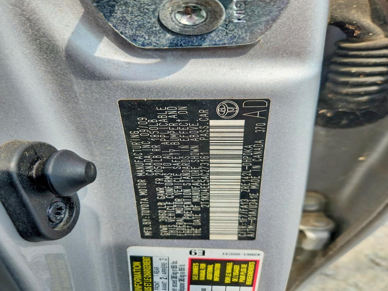 2010 Toyota Matrix Base Gray vin: 2T1KU4EE5AC273161