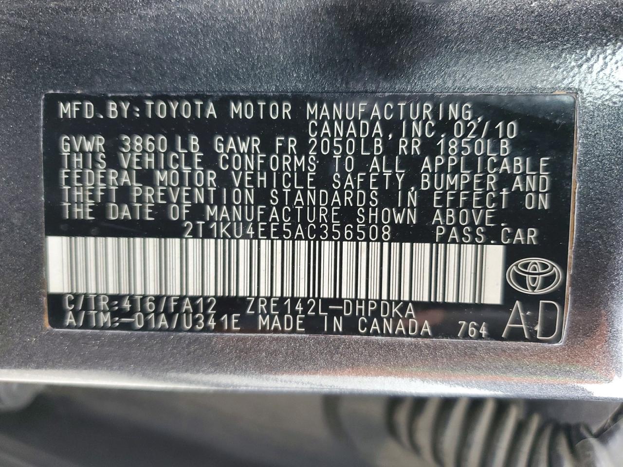2010 Toyota Corolla Matrix Gray vin: 2T1KU4EE5AC356508