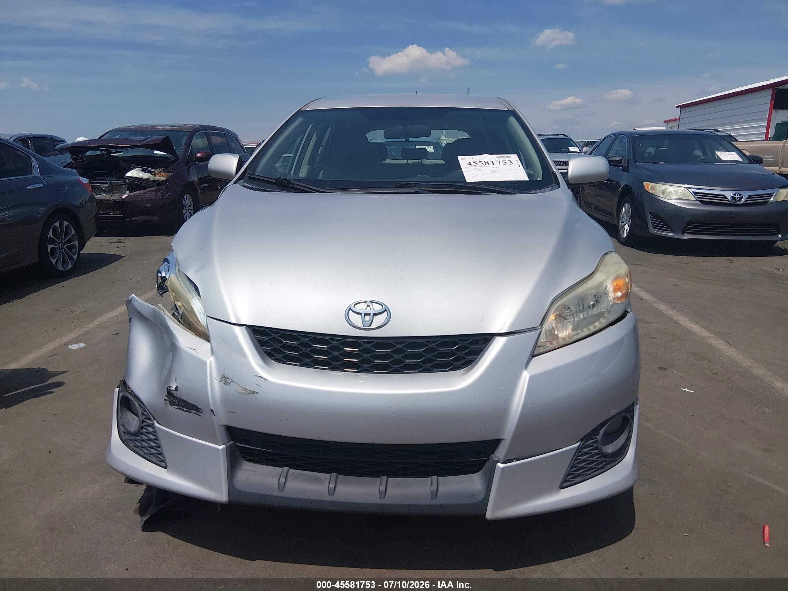 2010 Toyota Matrix   Silver vin: 2T1KU4EE5AC509906