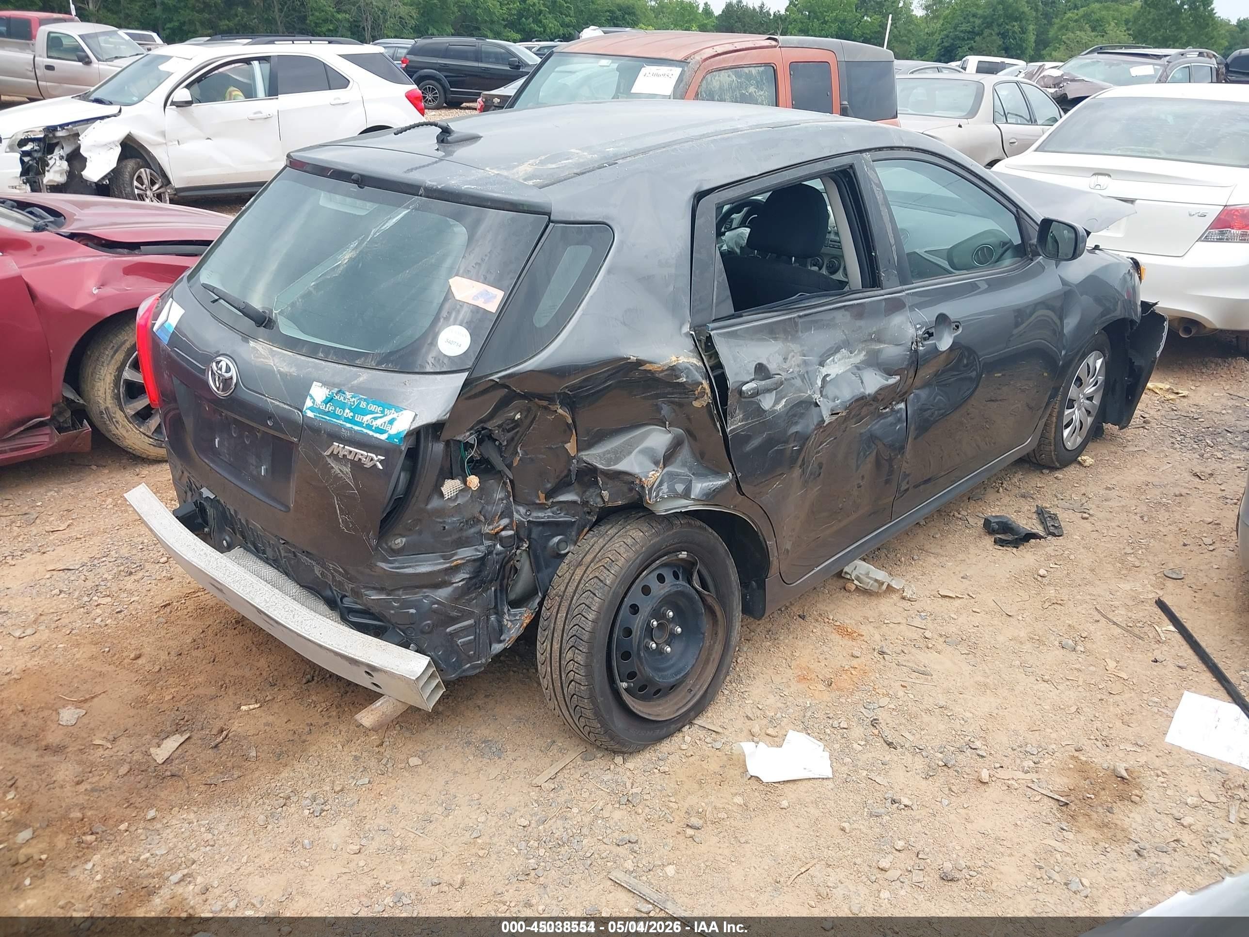 2011 Toyota Matrix   Серый vin: 2T1KU4EE7BC545663