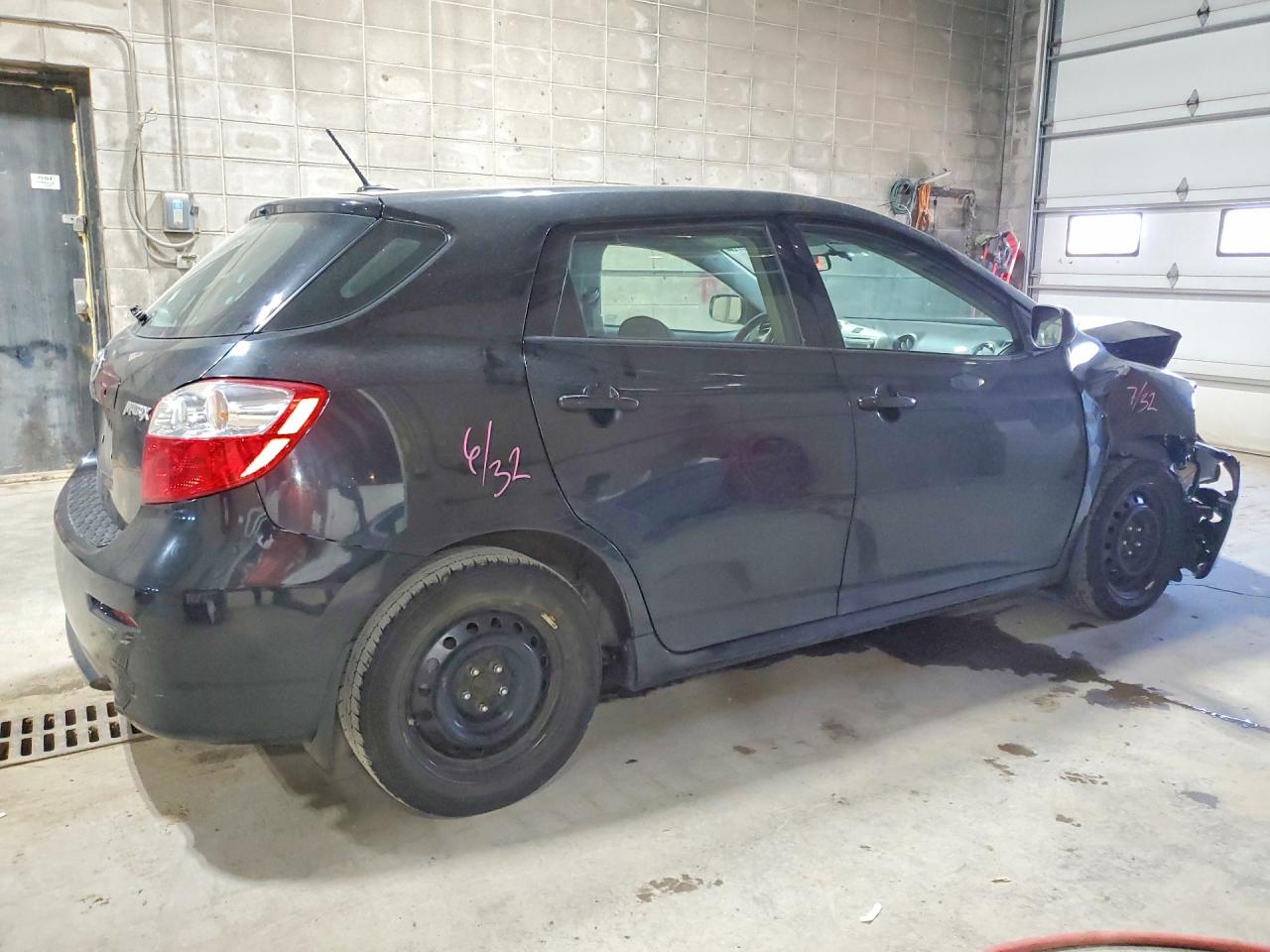 2012 Toyota Matrix L Black vin: 2T1KU4EE7CC816335