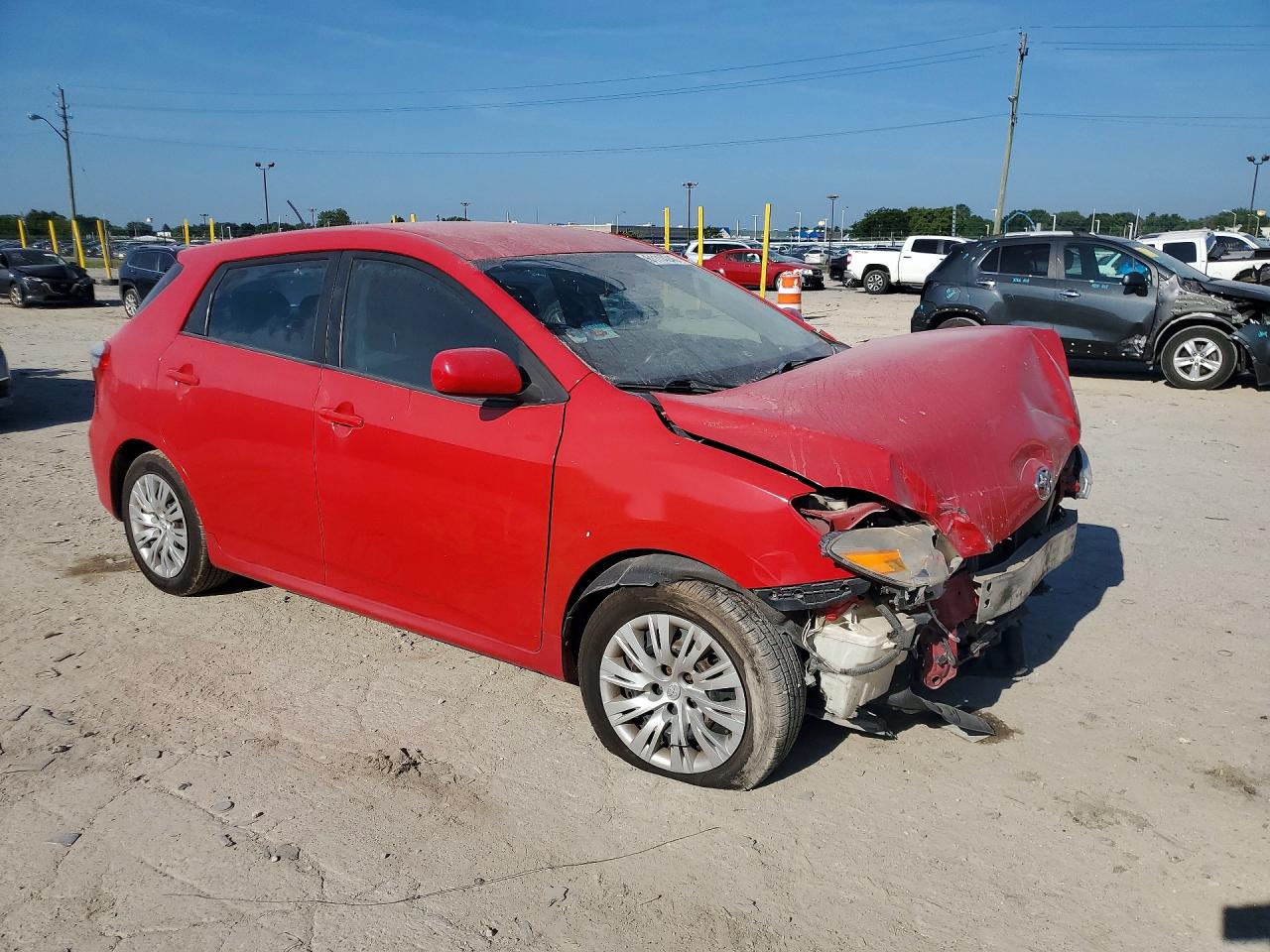 2010 Toyota Matrix Base Red vin: 2T1KU4EEXAC290585