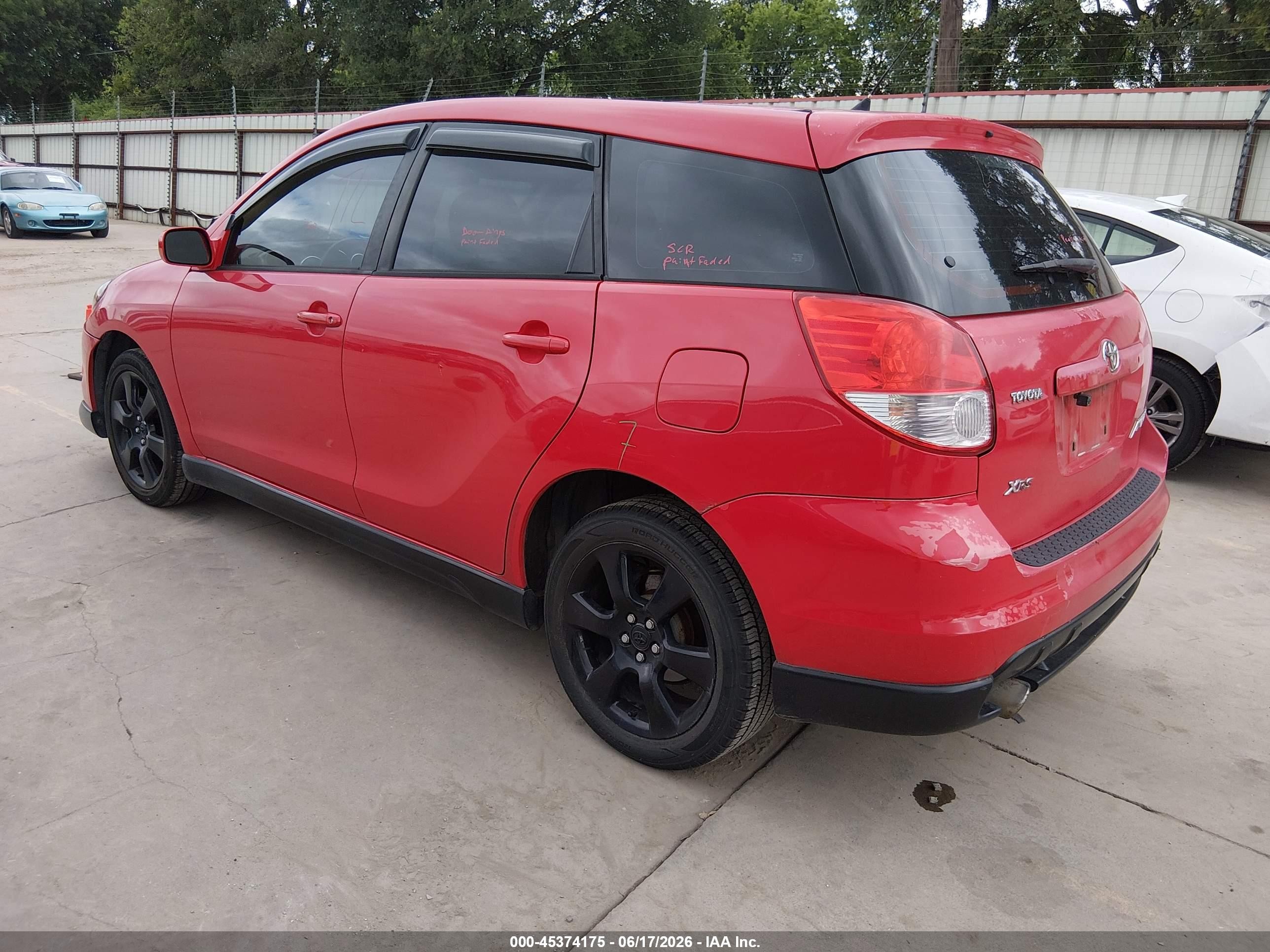 2003 Toyota Matrix Xrs Red vin: 2T1KY38E83C144845