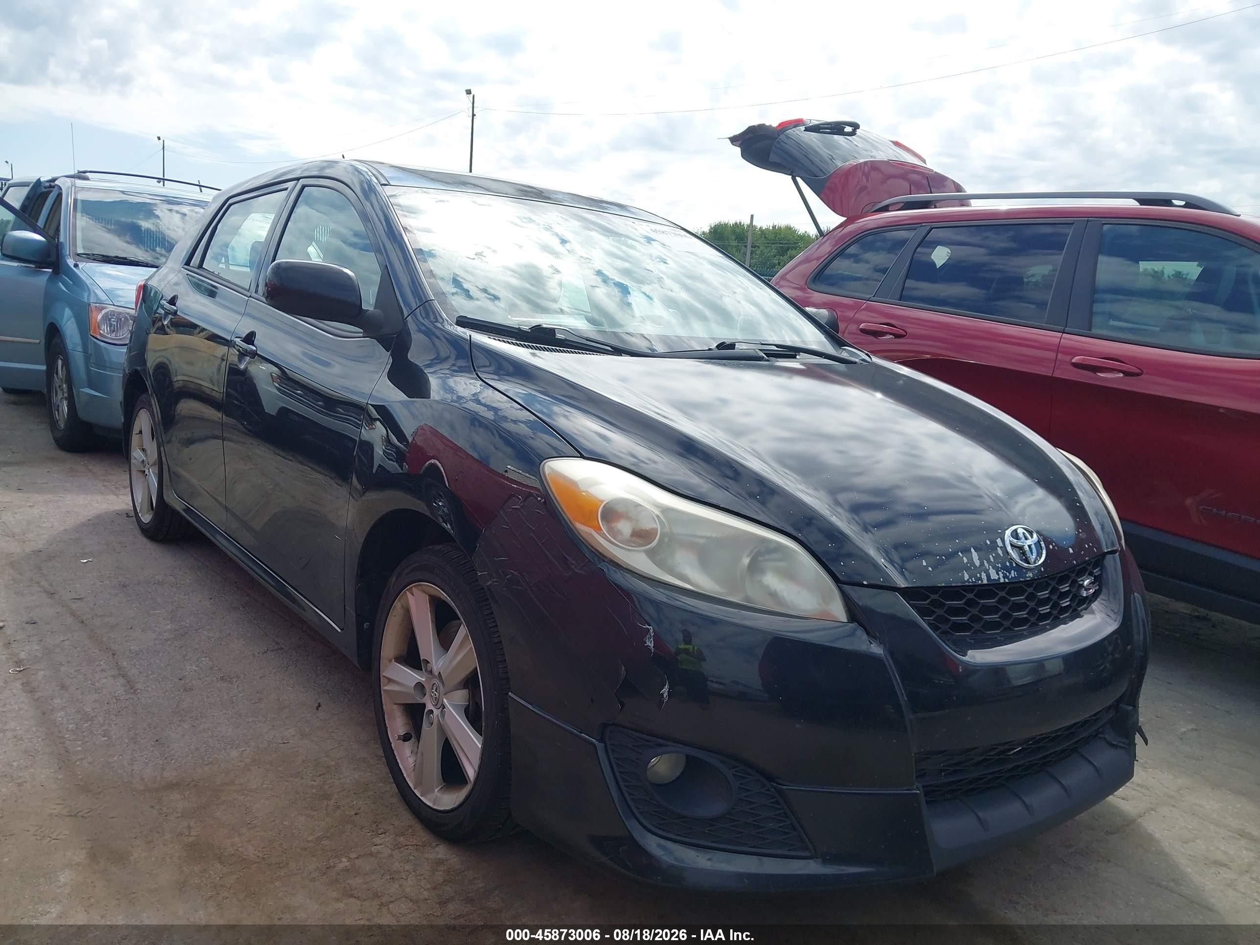 2009 Toyota Matrix S Black vin: 2T1LE40E09C005185