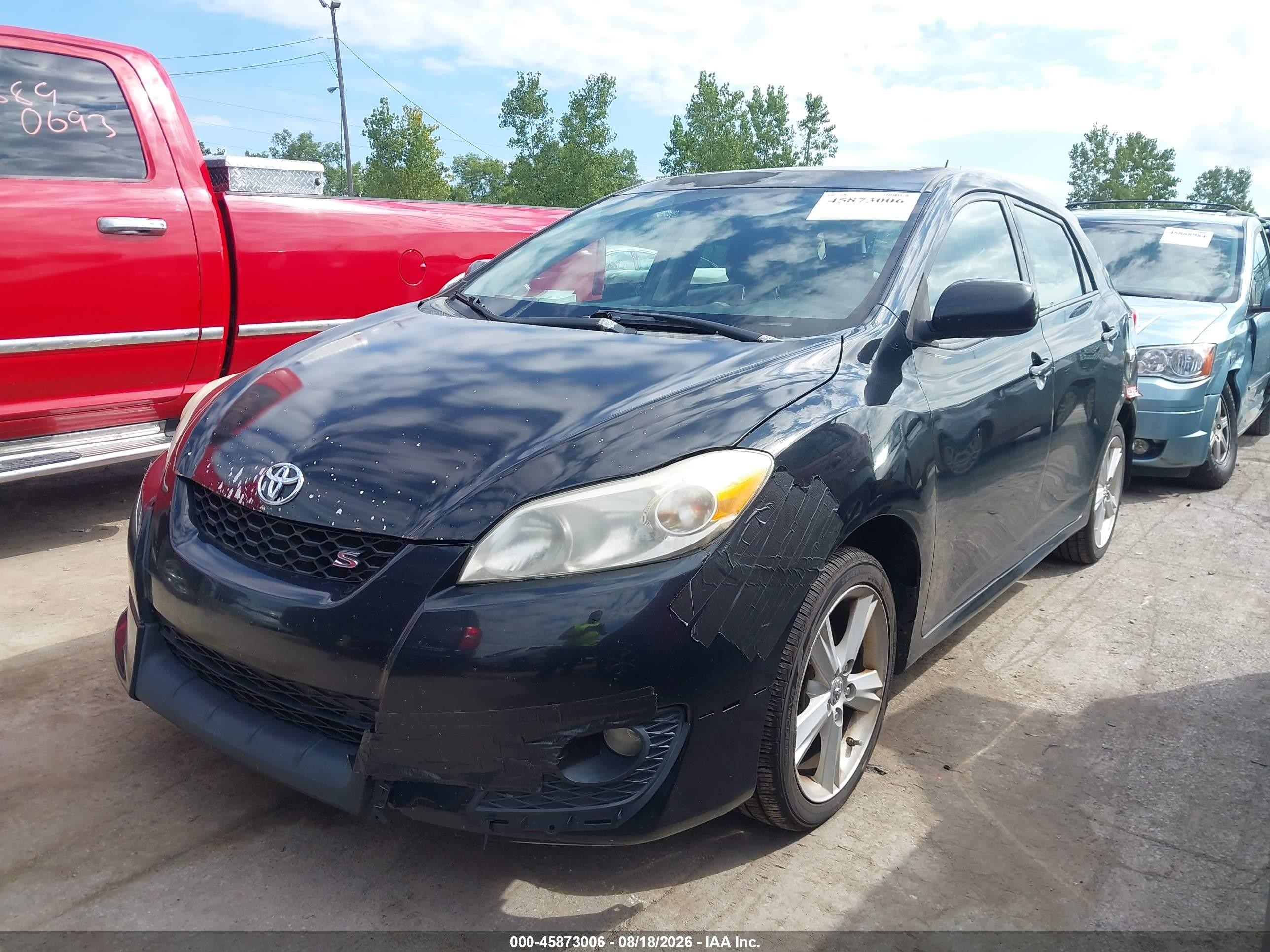 2009 Toyota Matrix S Black vin: 2T1LE40E09C005185