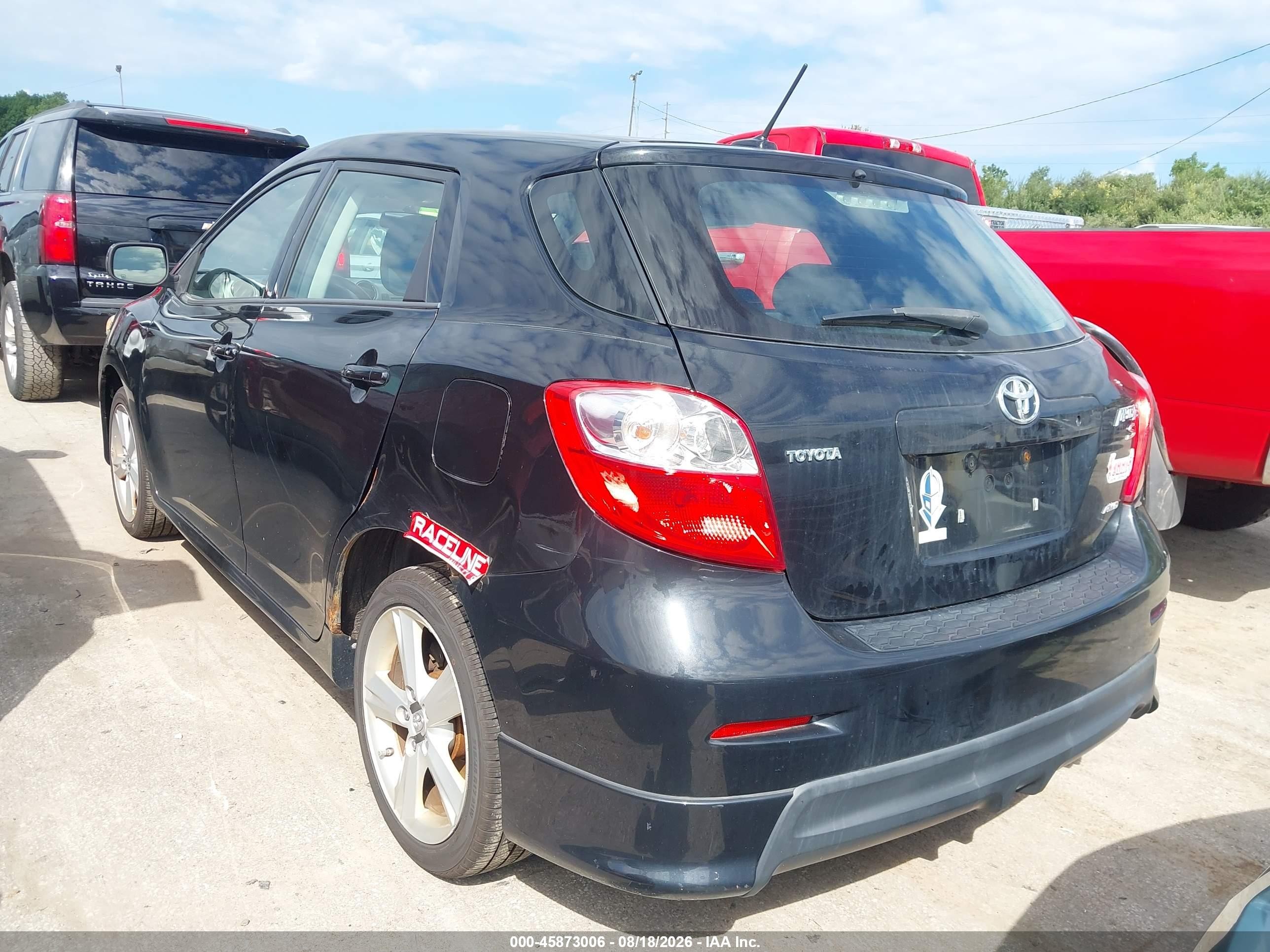 2009 Toyota Matrix S Black vin: 2T1LE40E09C005185