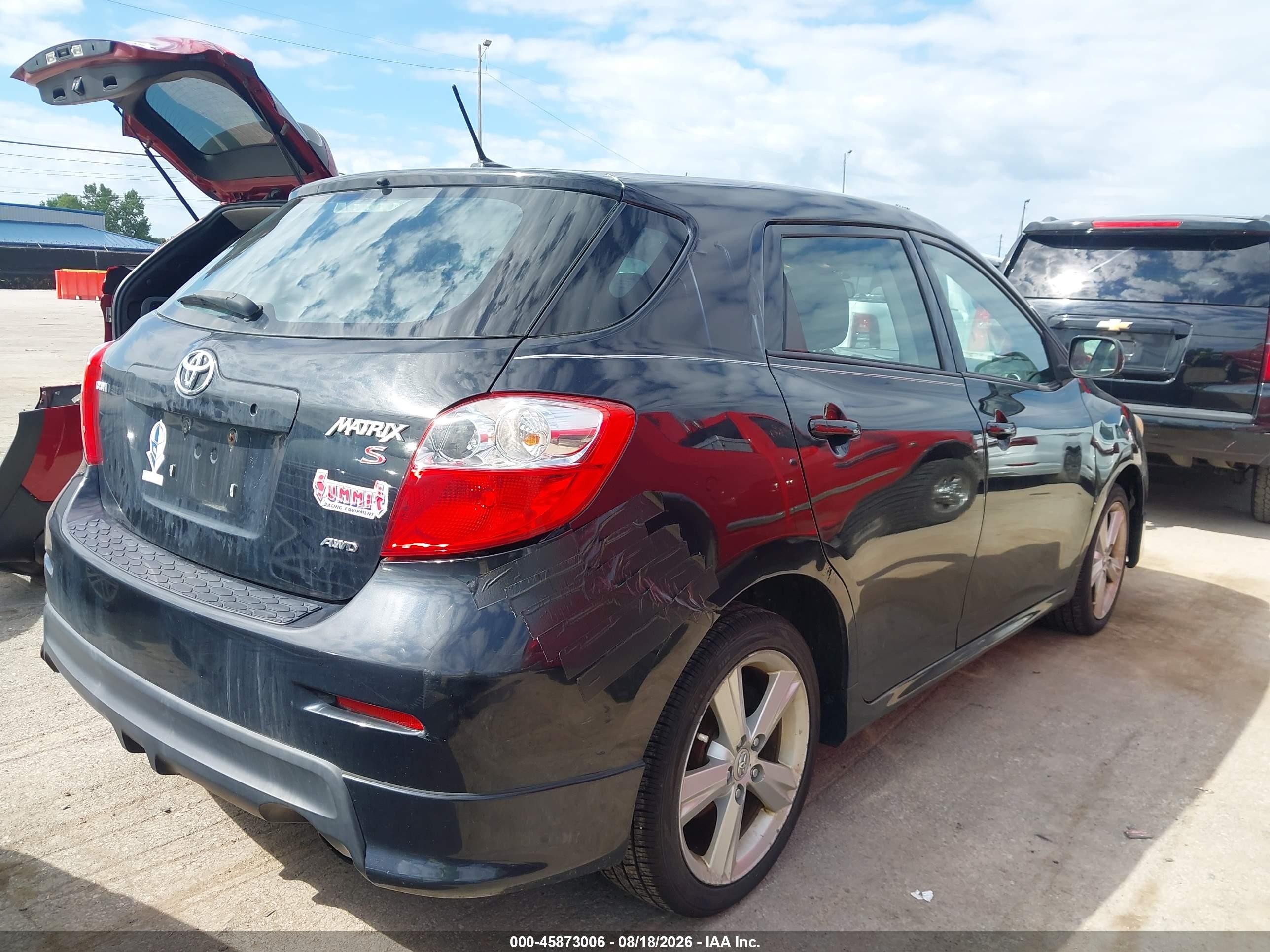 2009 Toyota Matrix S Black vin: 2T1LE40E09C005185