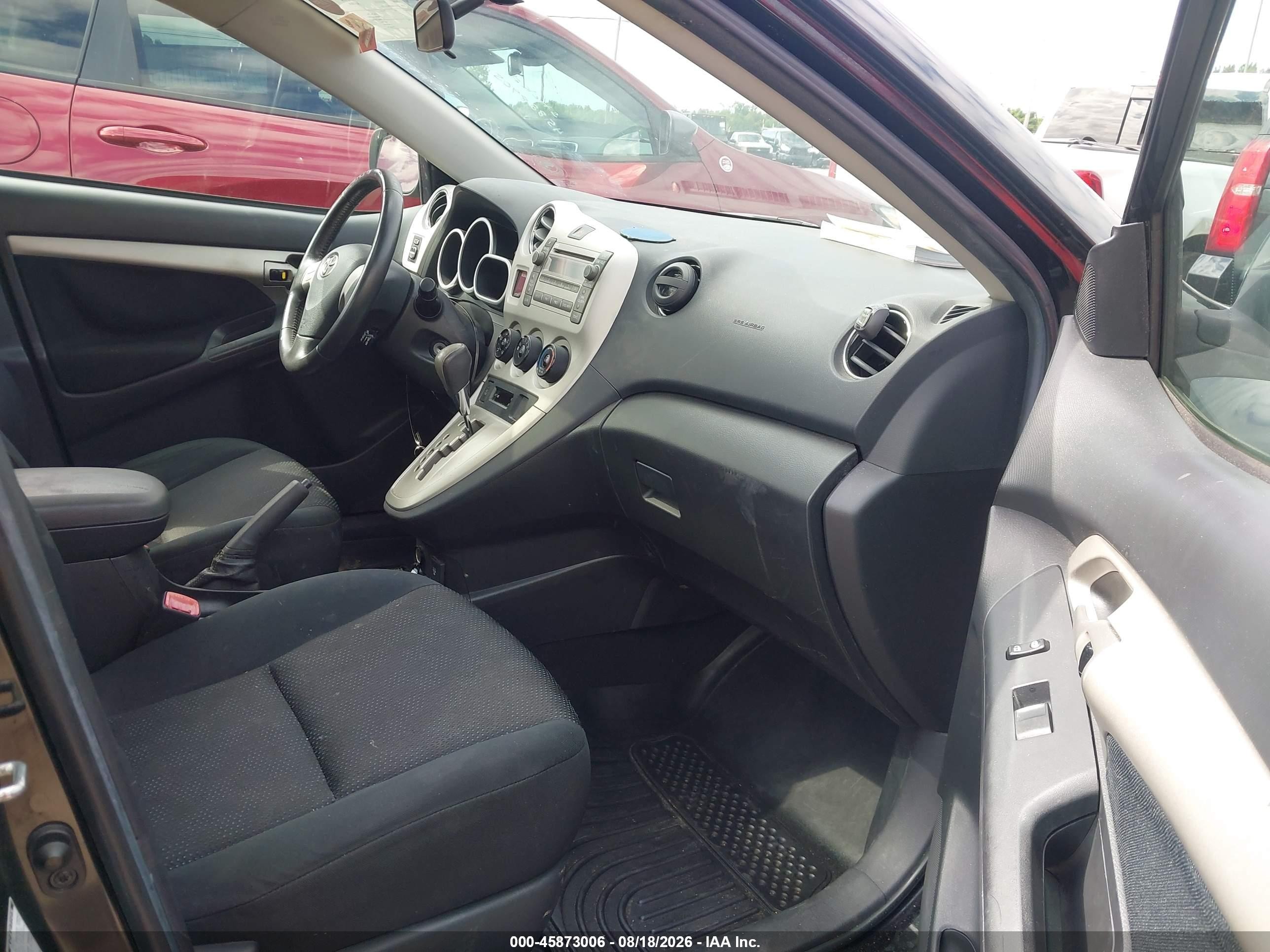 2009 Toyota Matrix S Black vin: 2T1LE40E09C005185