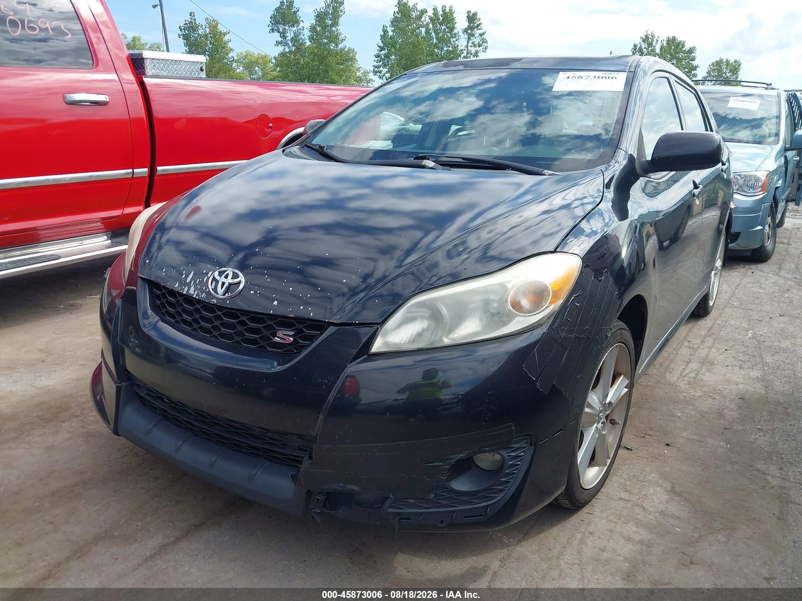 2009 Toyota Matrix S Black vin: 2T1LE40E09C005185