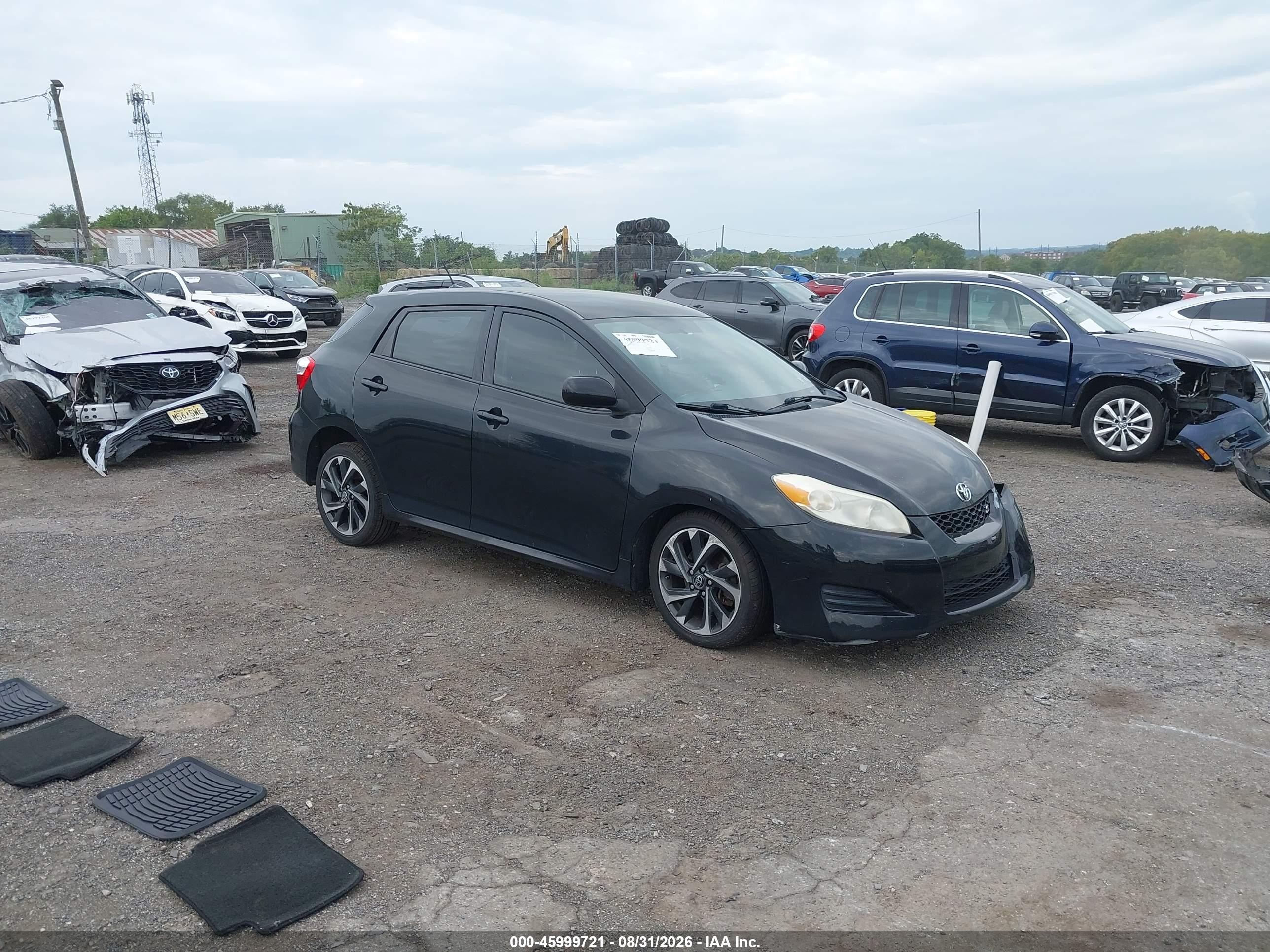 2009 Toyota Matrix S Black vin: 2T1LE40E09C006708
