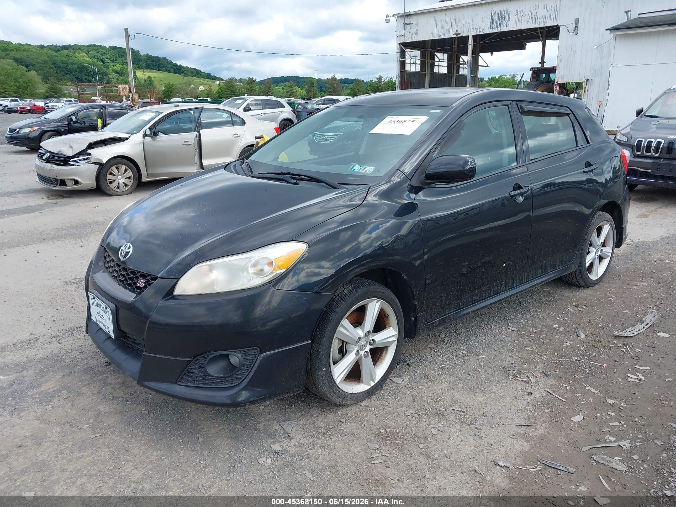 2009 Toyota Matrix S Black vin: 2T1LE40E09C010662