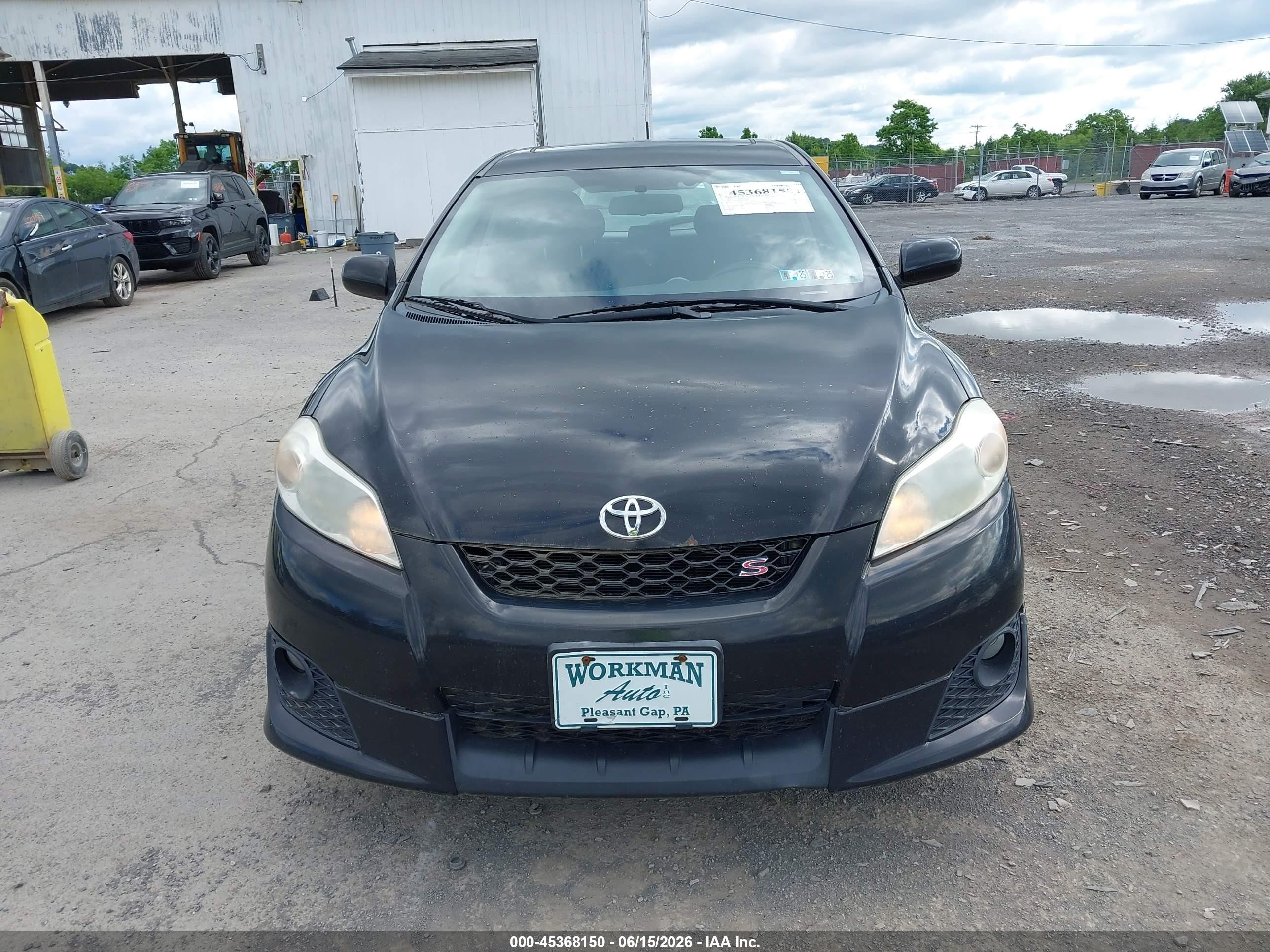2009 Toyota Matrix S Black vin: 2T1LE40E09C010662