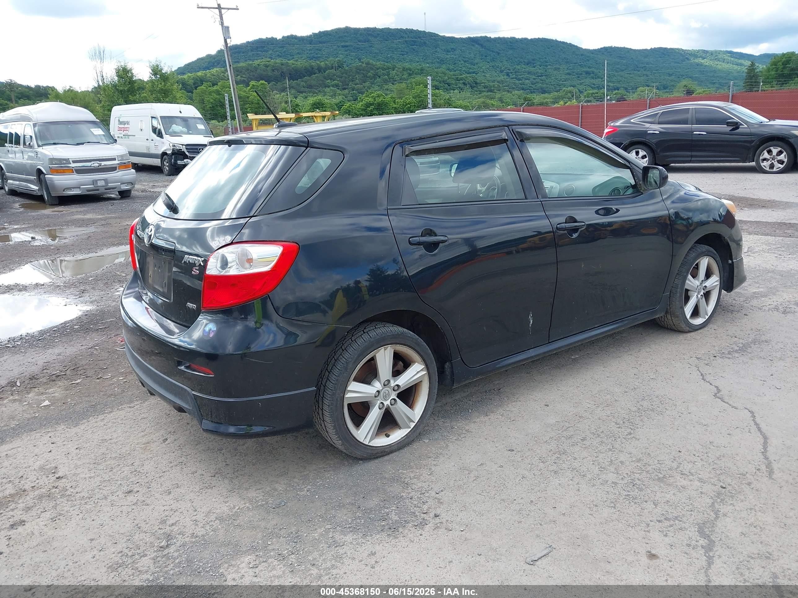 2009 Toyota Matrix S Black vin: 2T1LE40E09C010662