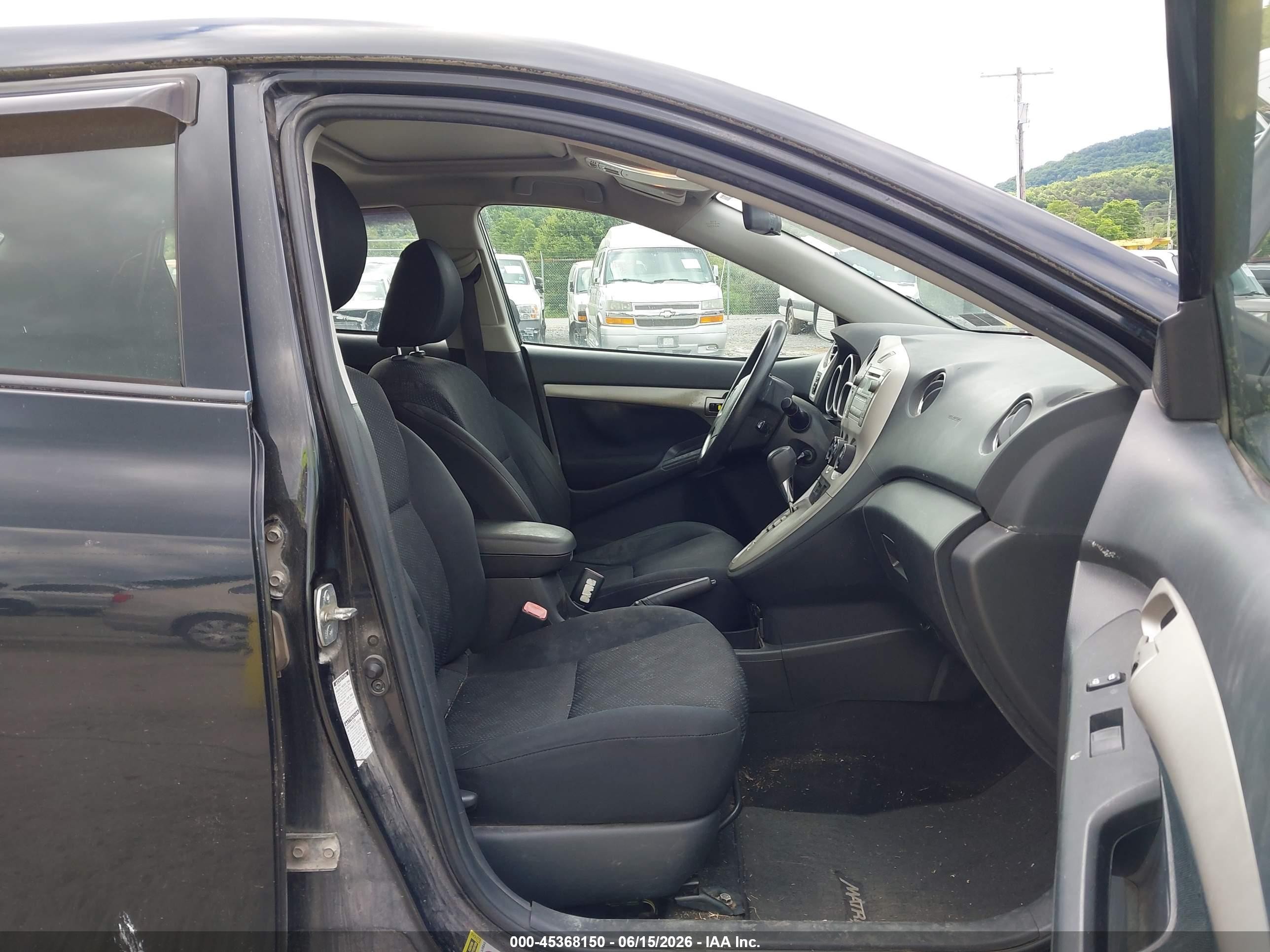 2009 Toyota Matrix S Black vin: 2T1LE40E09C010662