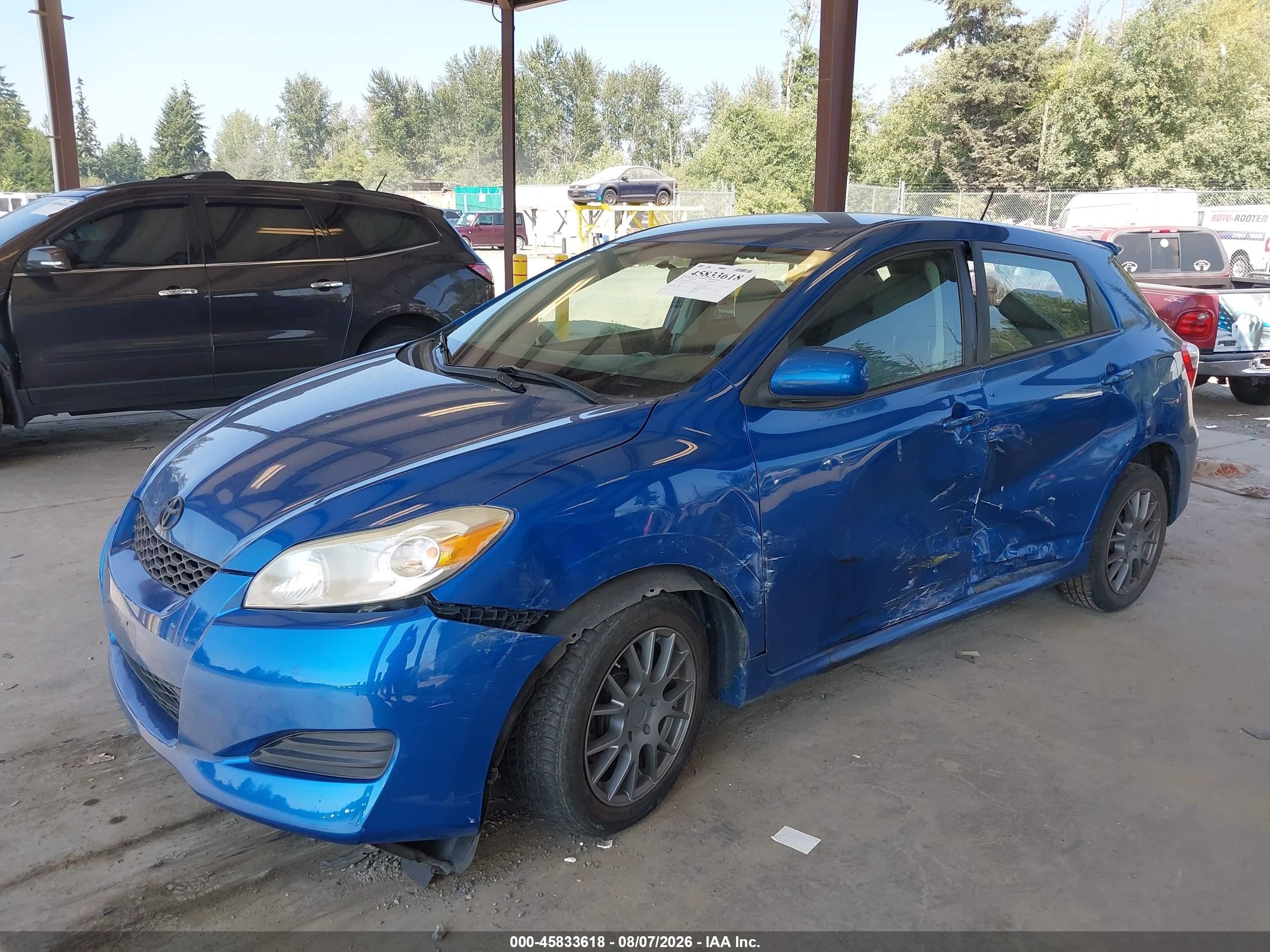 2009 Toyota Matrix S Blue vin: 2T1LE40E19C009150