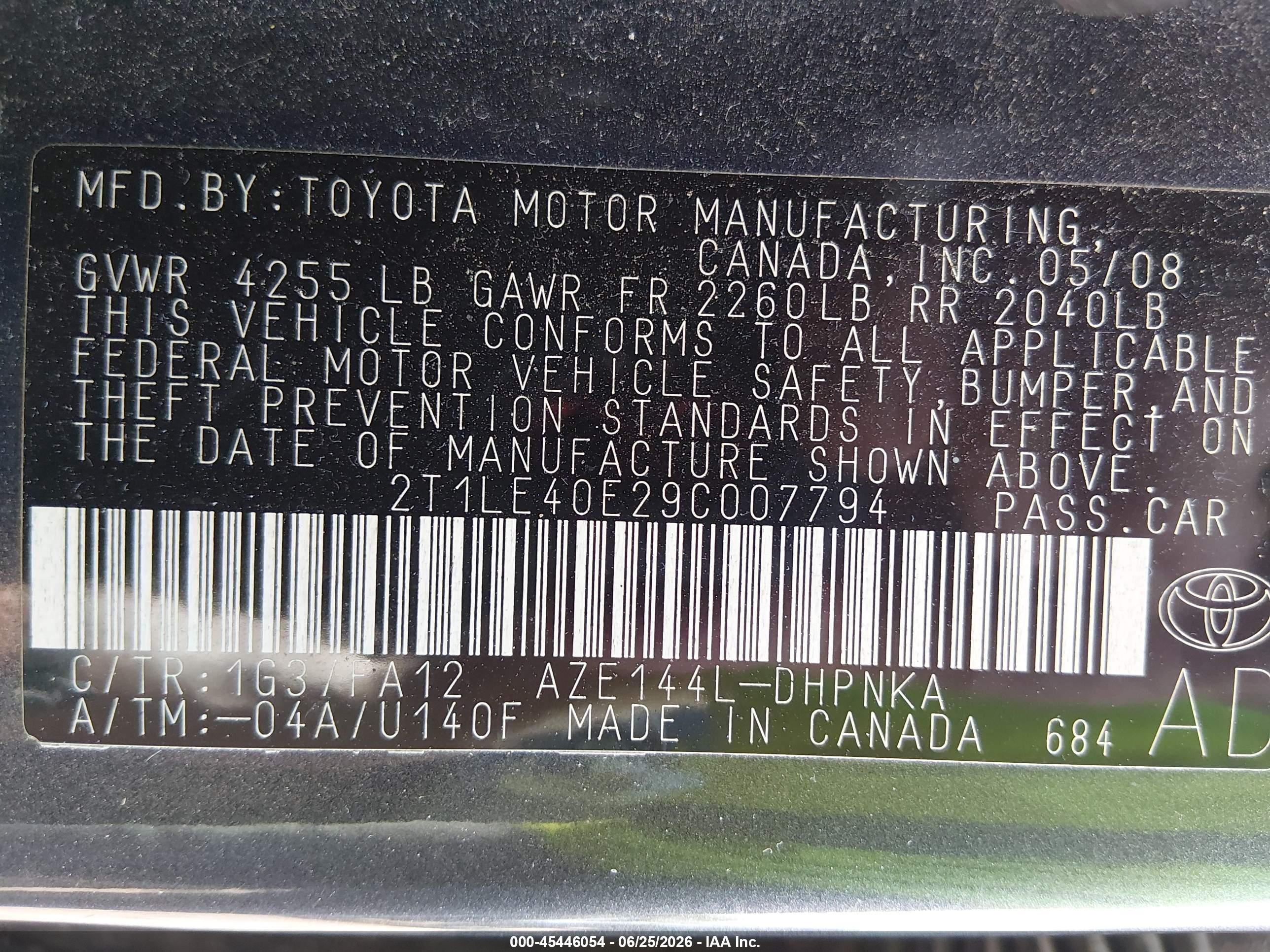 2009 Toyota Matrix S Gray vin: 2T1LE40E29C007794