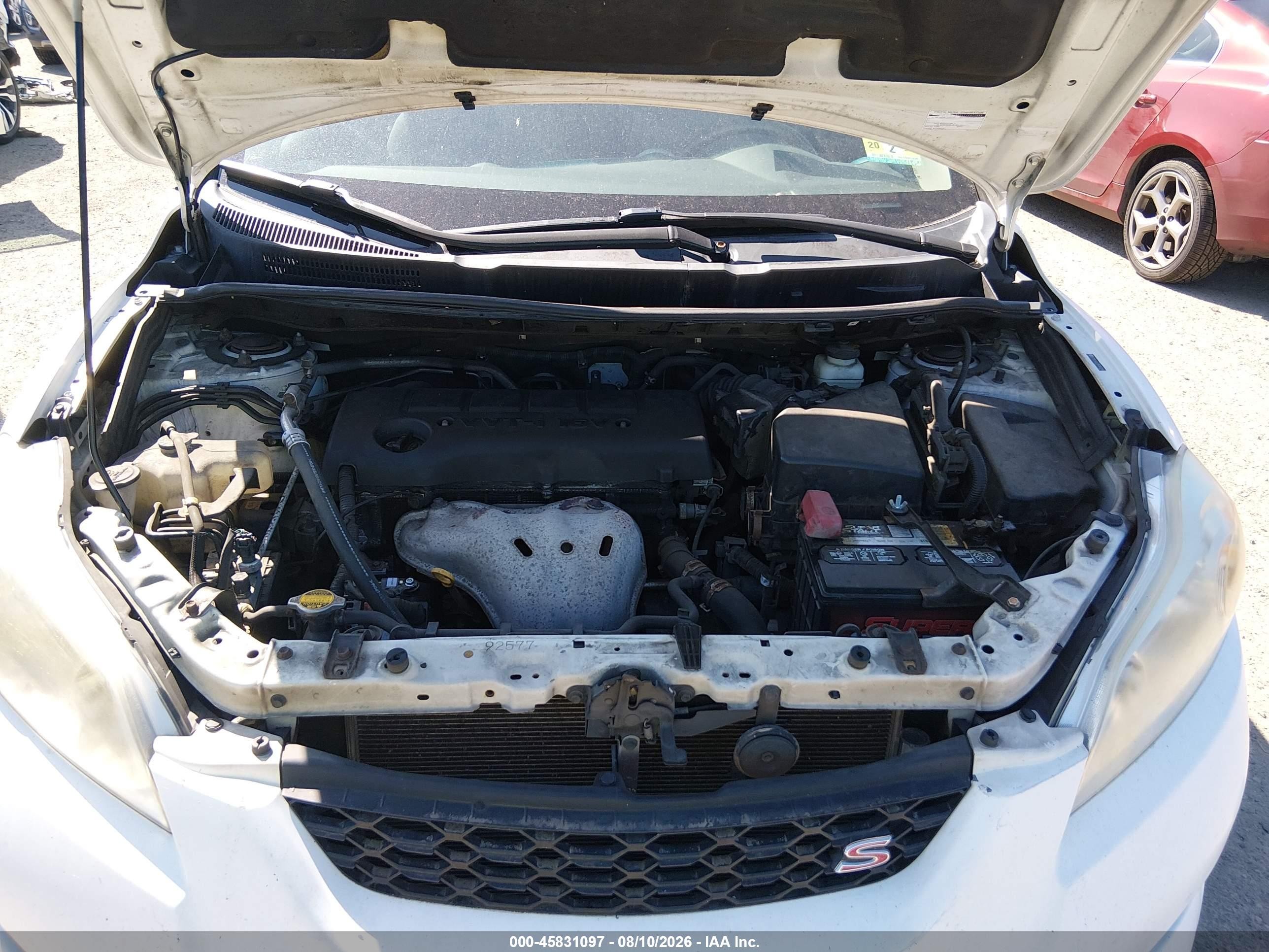 2009 Toyota Matrix S White vin: 2T1LE40E39C003334