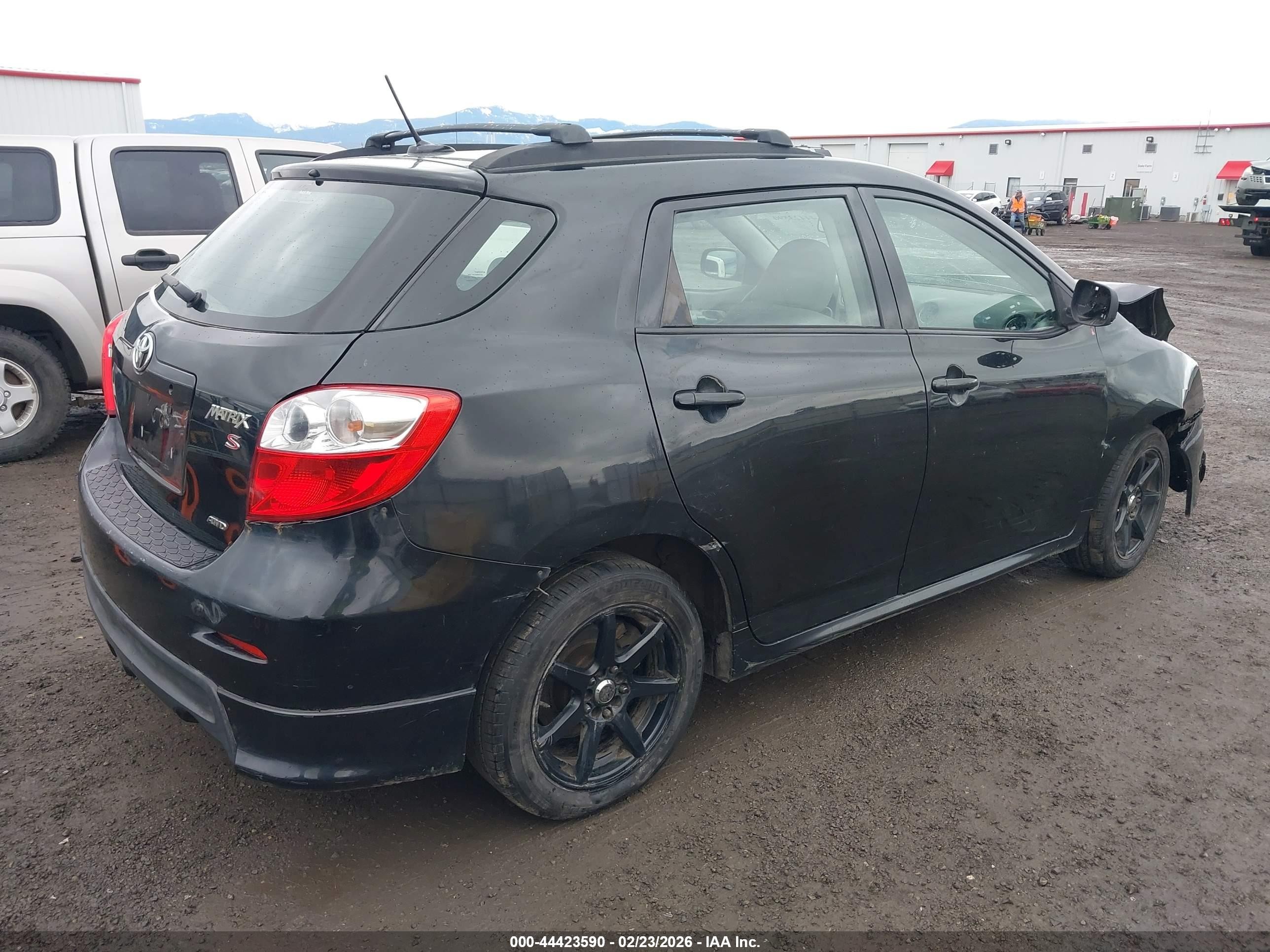 2009 Toyota Matrix S Black vin: 2T1LE40E79C007841
