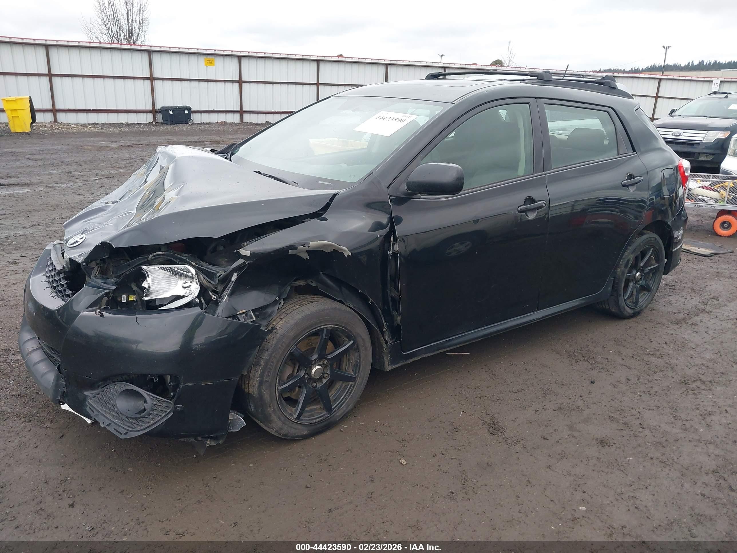 2009 Toyota Matrix S Black vin: 2T1LE40E79C007841