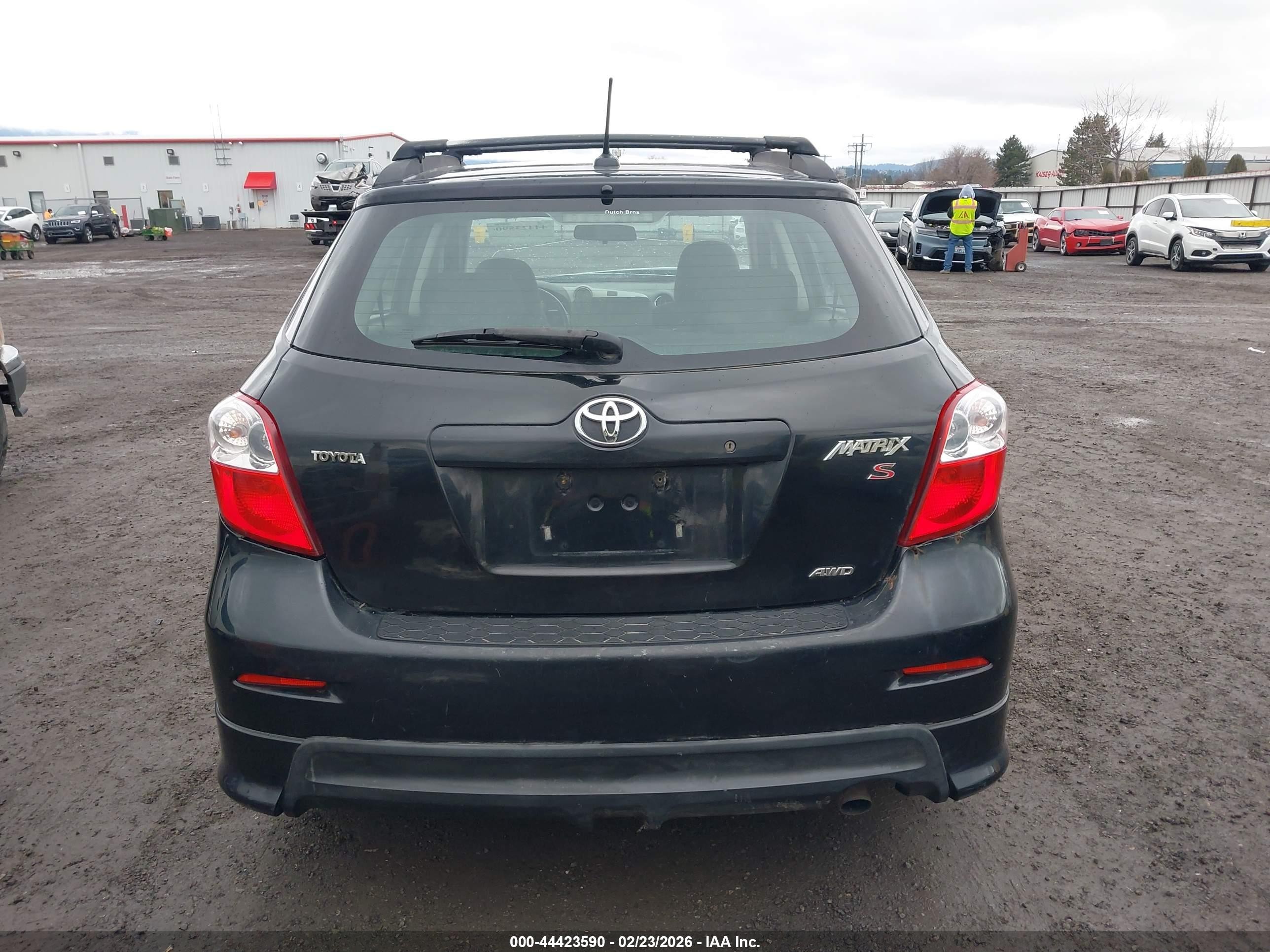 2009 Toyota Matrix S Black vin: 2T1LE40E79C007841