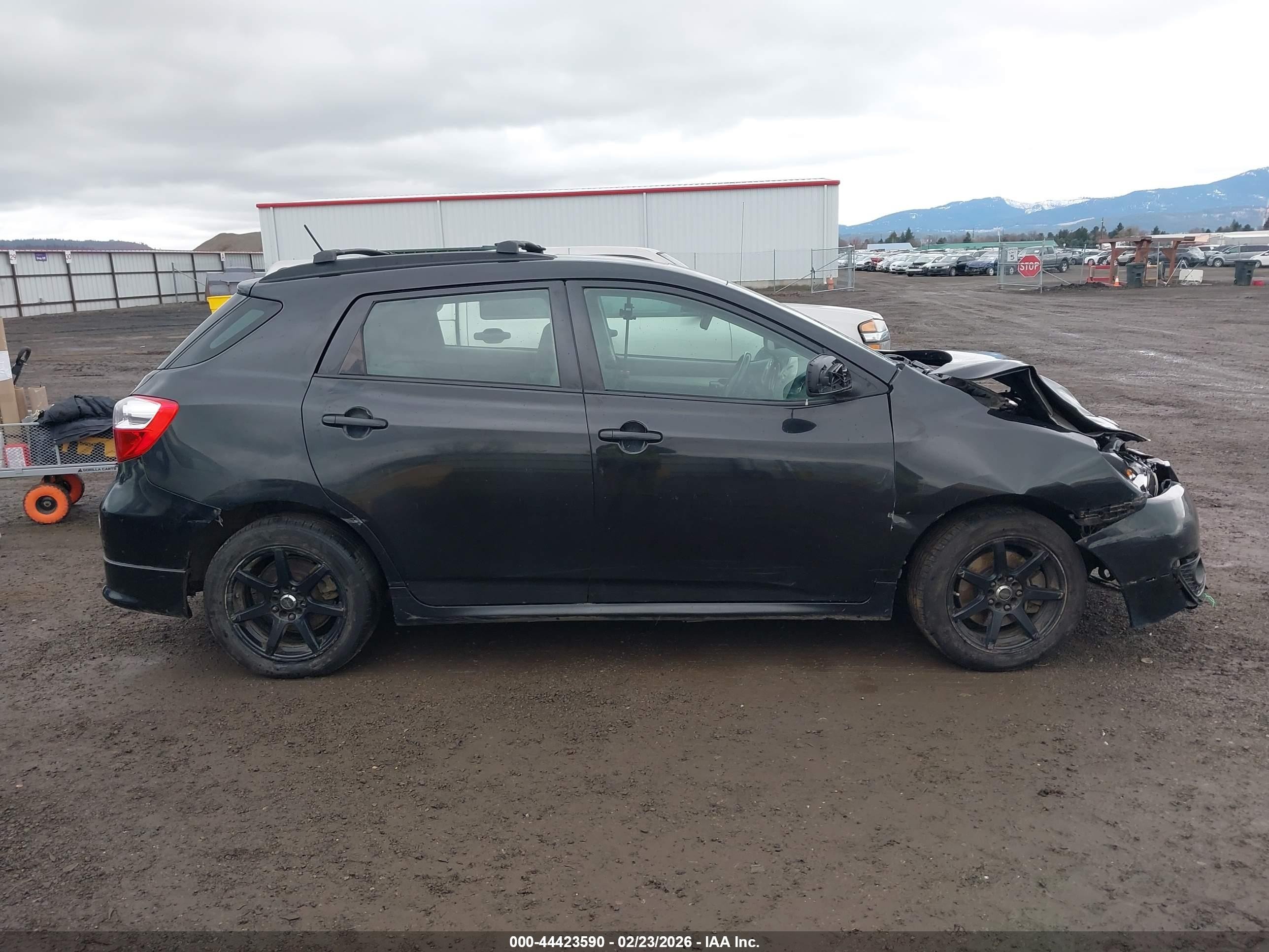 2009 Toyota Matrix S Black vin: 2T1LE40E79C007841