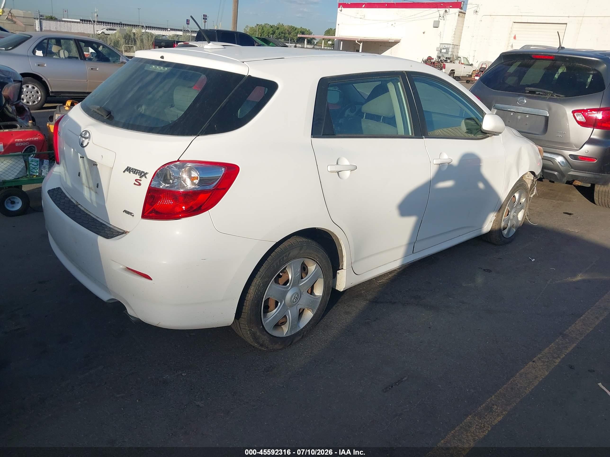 2009 Toyota Matrix S Белый vin: 2T1LE40E89C003331