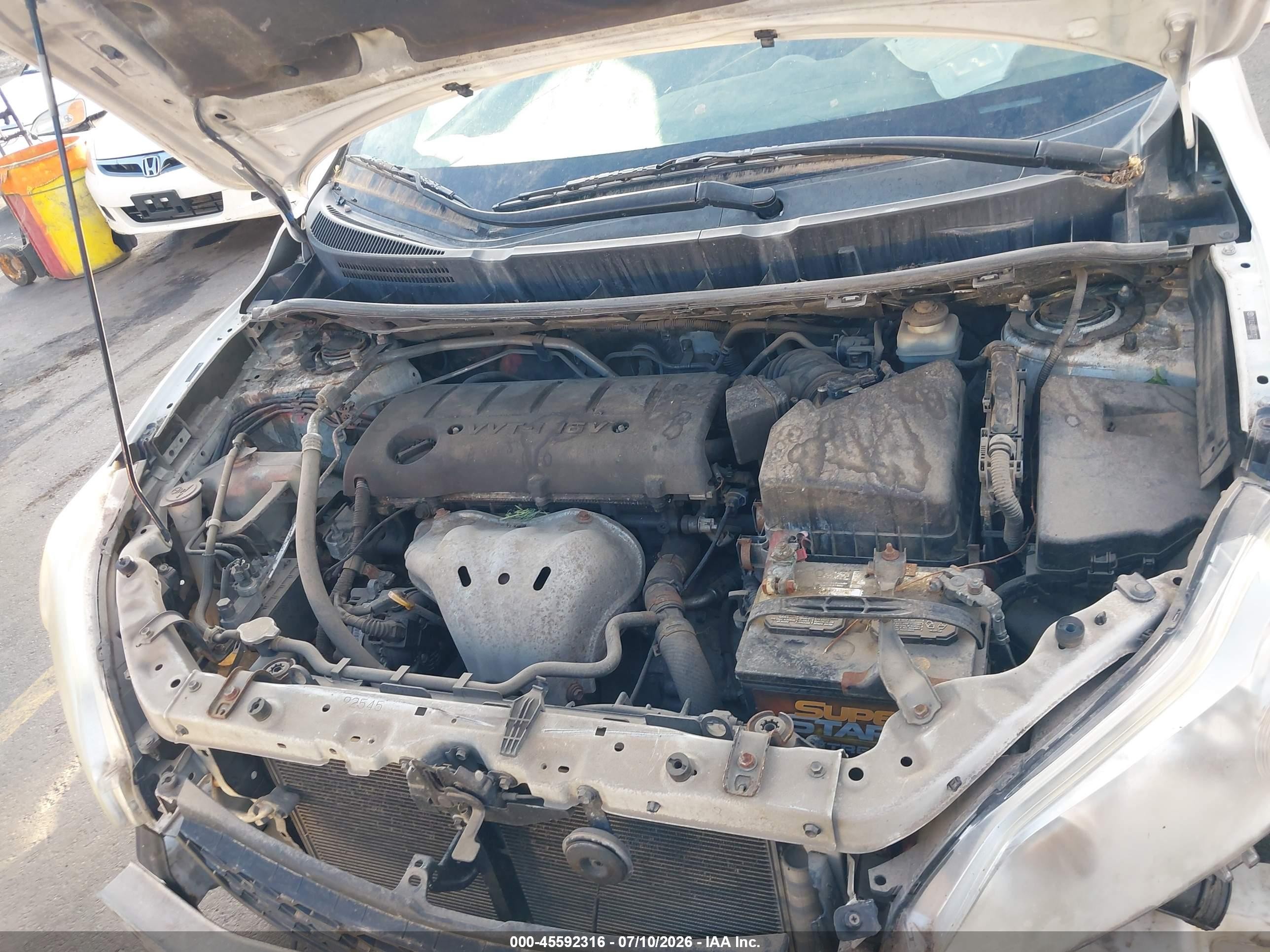 2009 Toyota Matrix S Белый vin: 2T1LE40E89C003331