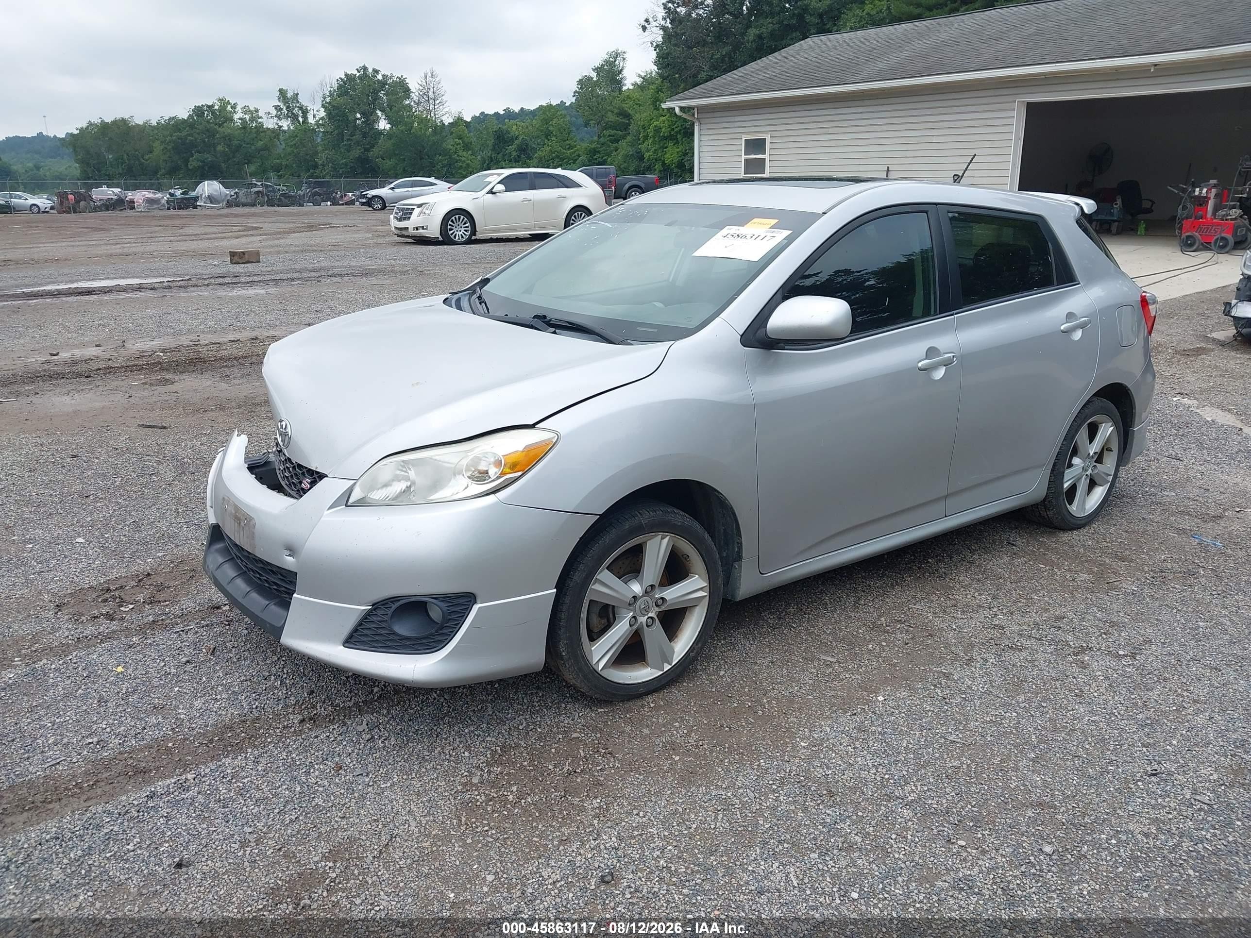 2010 Toyota Matrix S Silver vin: 2T1LE4EE1AC014281