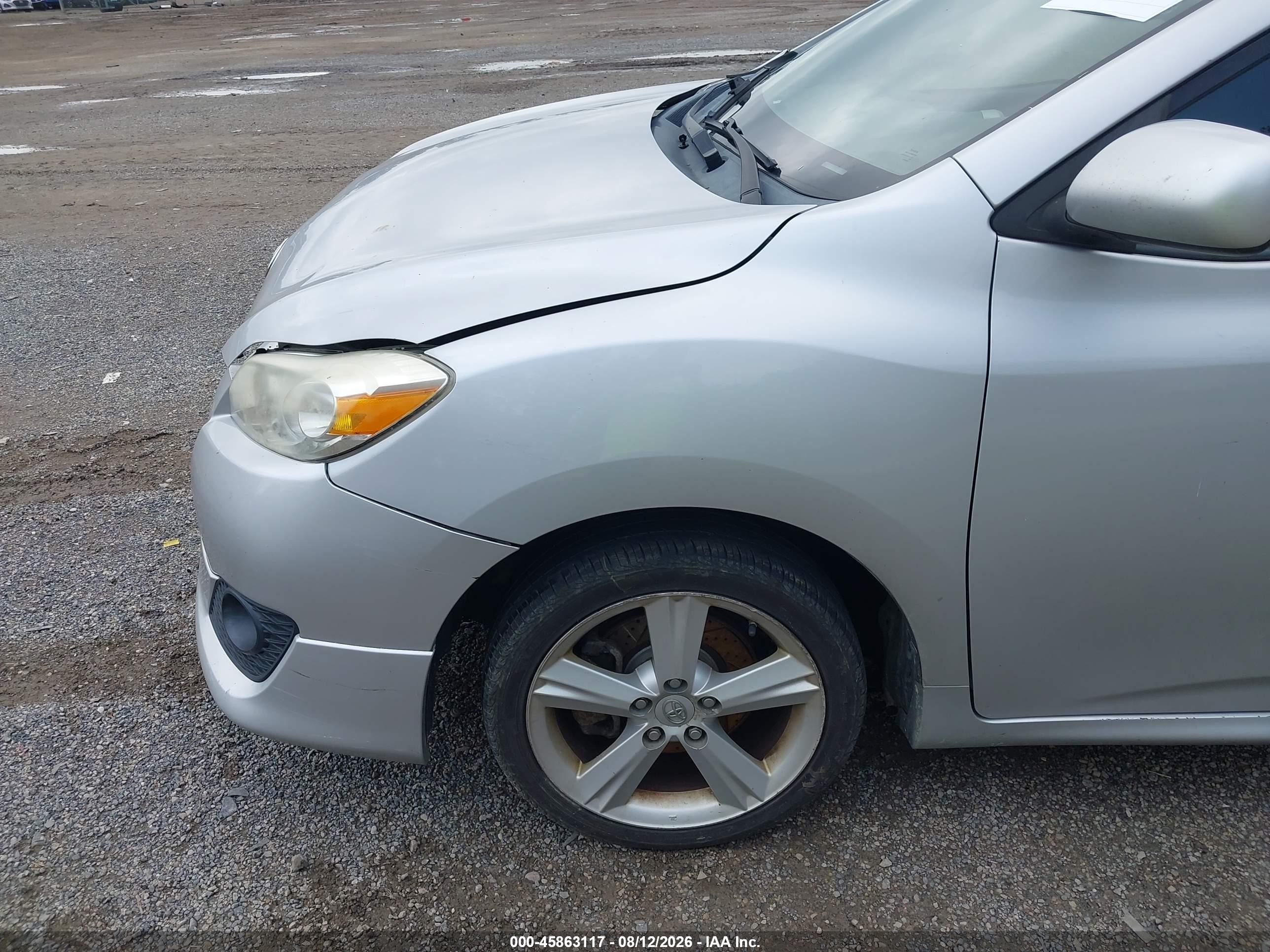 2010 Toyota Matrix S Silver vin: 2T1LE4EE1AC014281