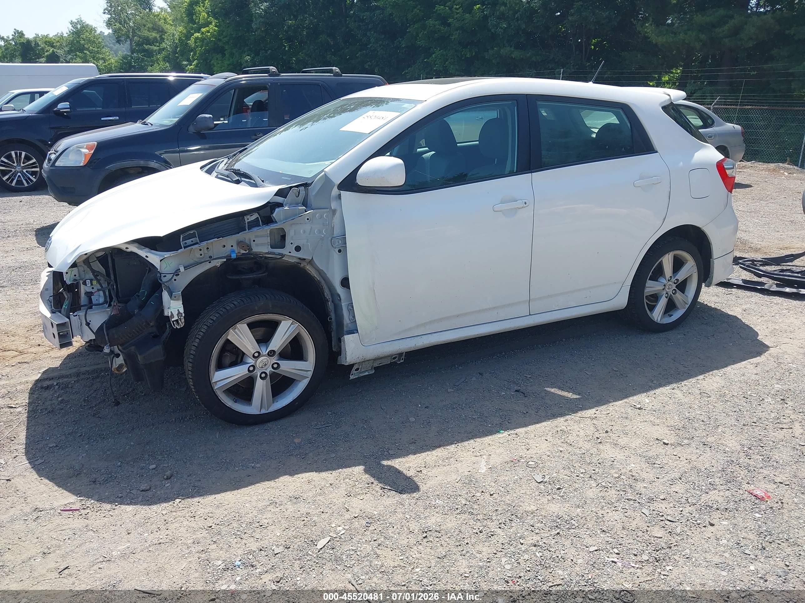 2010 Toyota Matrix S White vin: 2T1LE4EE5AC018625