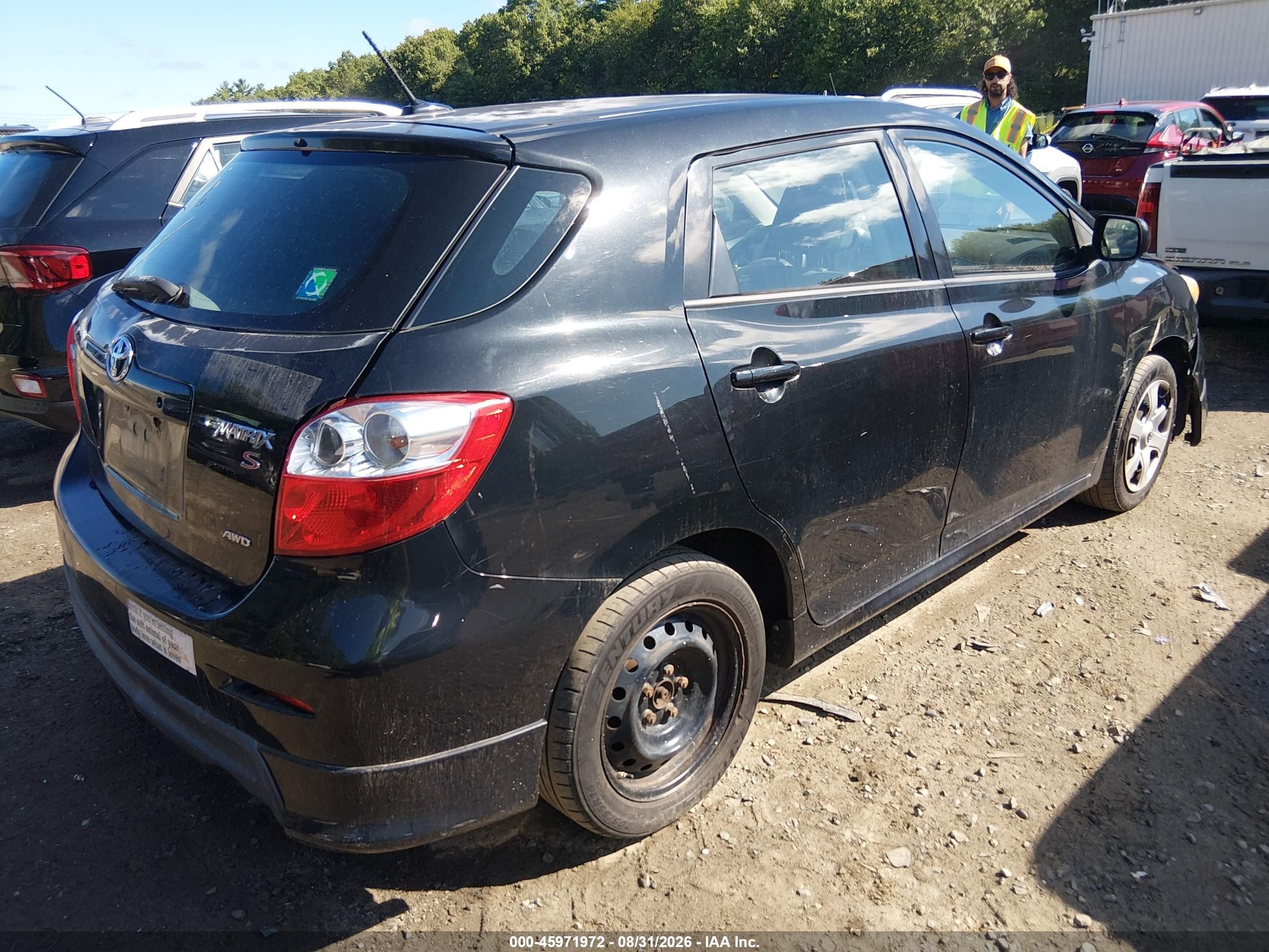 2010 Toyota Matrix S Black vin: 2T1LE4EE7AC013653