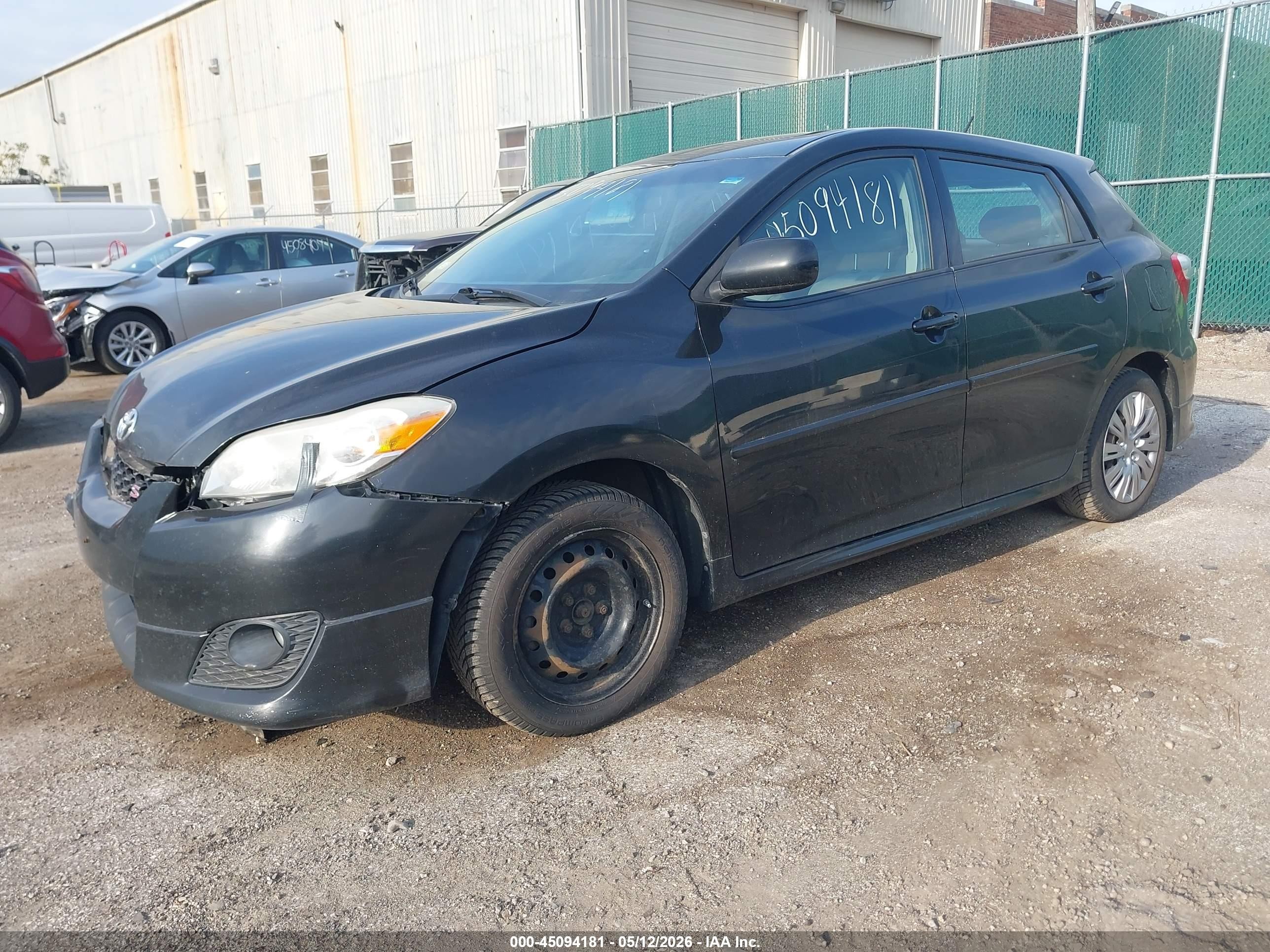 2010 Toyota Matrix S Black vin: 2T1LE4EE9AC017073