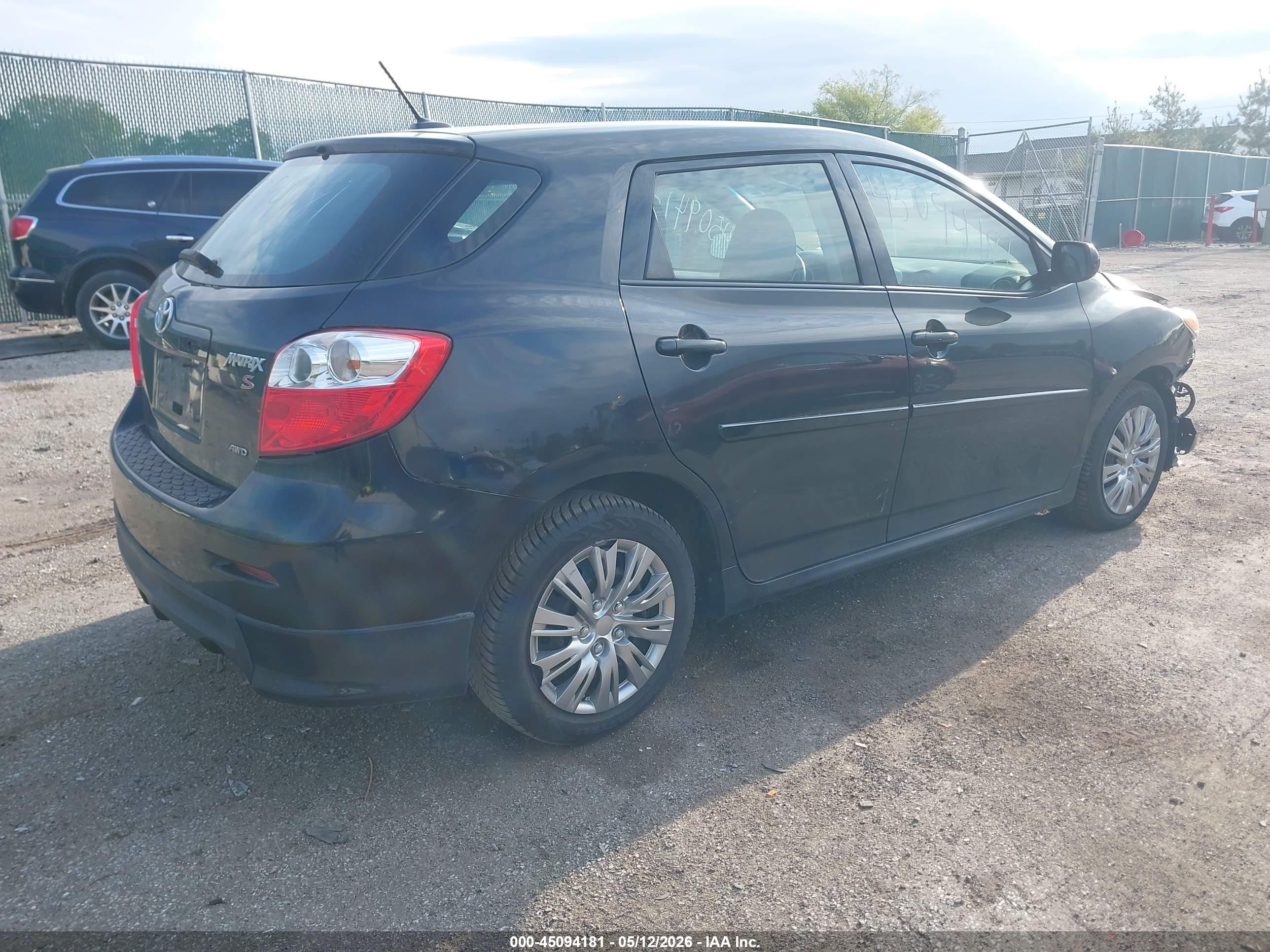 2010 Toyota Matrix S Black vin: 2T1LE4EE9AC017073