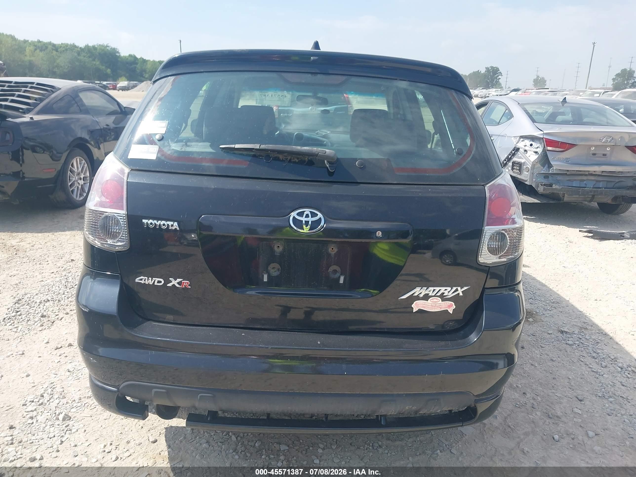2005 Toyota Matrix Xr Black vin: 2T1LR32E05C361125