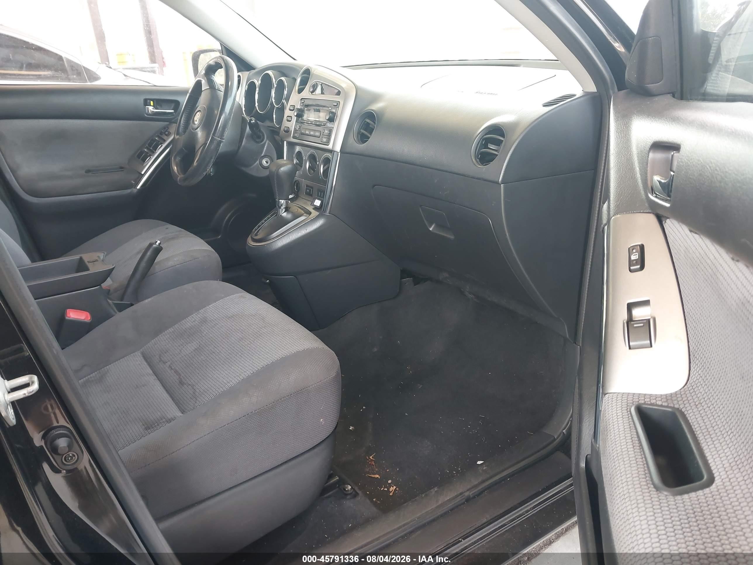 2005 Toyota Matrix Xr Black vin: 2T1LR32E05C371749